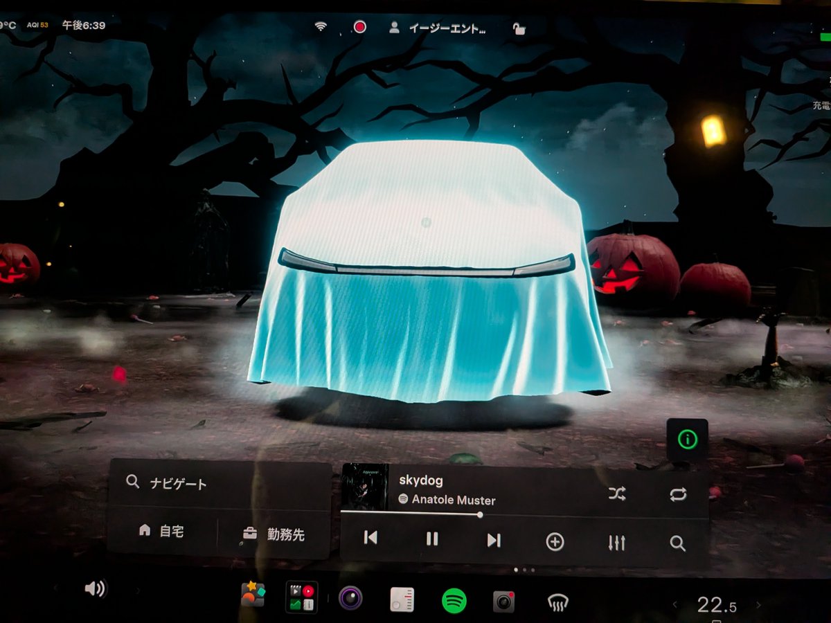TechDressing's tweet photo. やはりトリックオアトリートモードは出来ないのね🎃残念🥺

YLは後ろ姿がめっちゃおばけで可愛い👻

テスラはワクワクする車で楽しいな🦔 https://t.co/7zi3CU3YsC