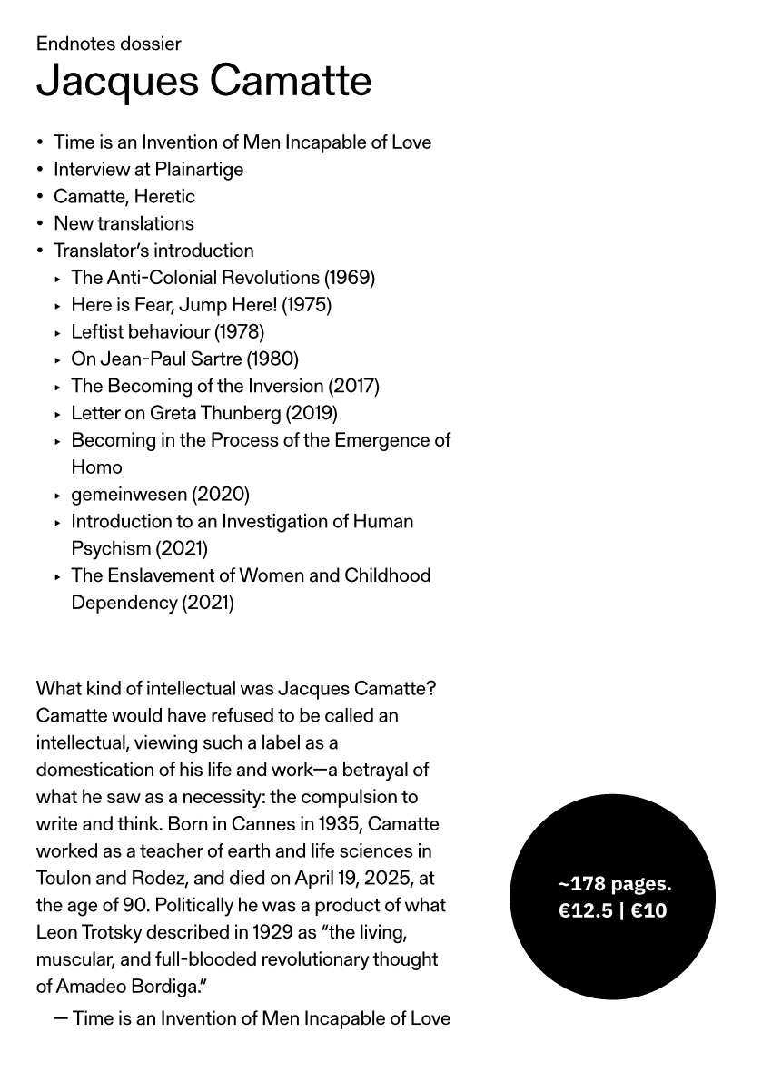 undead_work's tweet photo. The next undead preorder round is live. It includes:

- Endnotes 1 &amp; 2
- Endnotes dossiers on Jacques Camatte, Henri Simon &amp; Mario Tronti
- Luxemburg &amp; Lenin - On the national question

See: https://t.co/OFzne1JQeM https://t.co/lcqDZiSxg7
