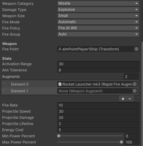 PEWthegame's tweet photo. @anardooo Currently i have 3 types - autogun; blaster; rockets (more under way) each of them have 5 tiers. Different damage value; damage type (energetic type deal more dmg for shields, but less for hull); rotation speed; projectile speed and range; to be controlled by you or auto https://t.co/lKKhwvPueQ