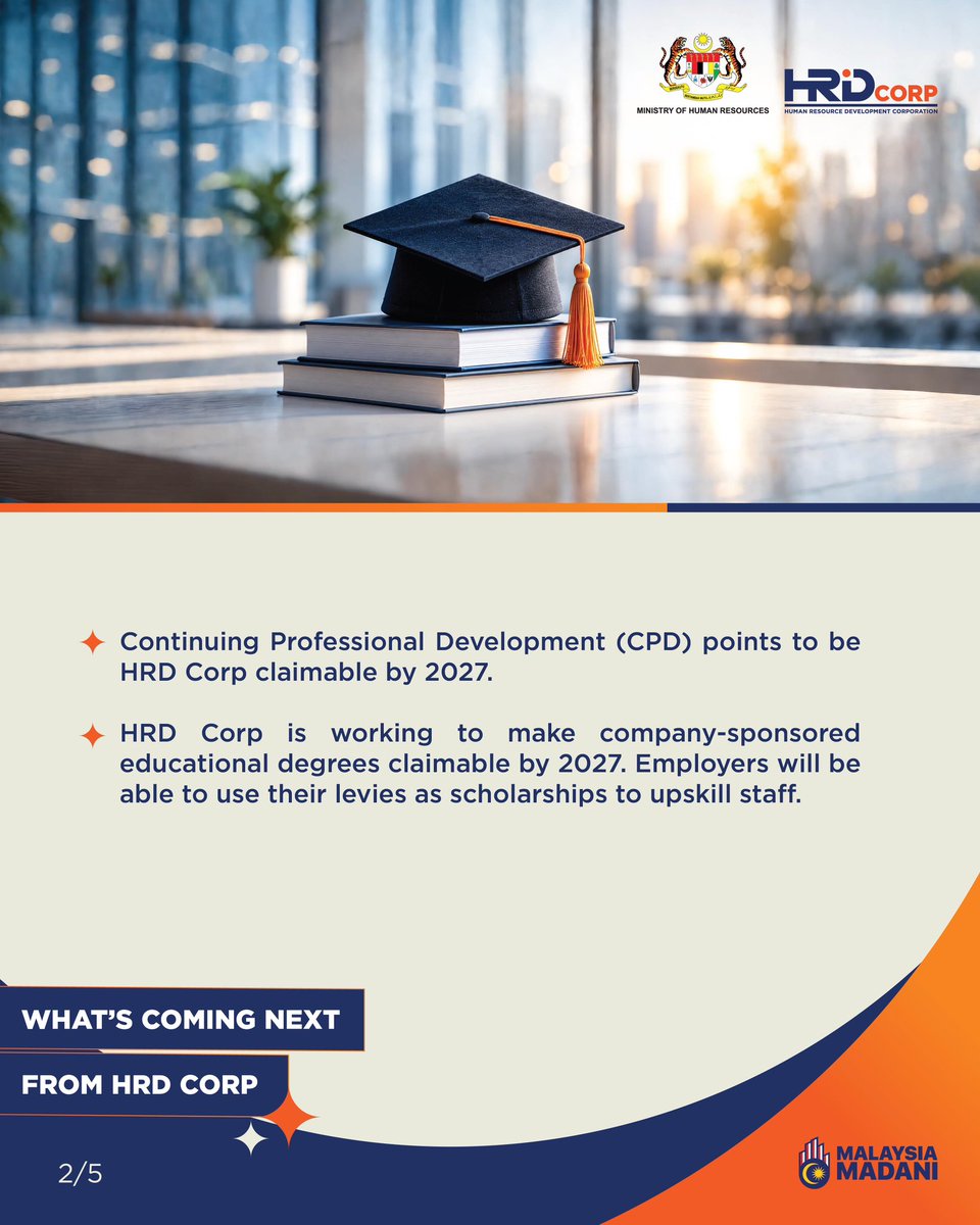 hrdcorp_'s tweet photo. These efforts reflect HRD Corp’s continued commitment to developing skills, creating opportunities and strengthening stakeholder confidence through greater transparency and integrity.
Read the full article: https://t.co/XGzOpsswrs
#HRDCorp #KESUMA #MalaysiaMADANI #Governance #WorkforceDevelopment