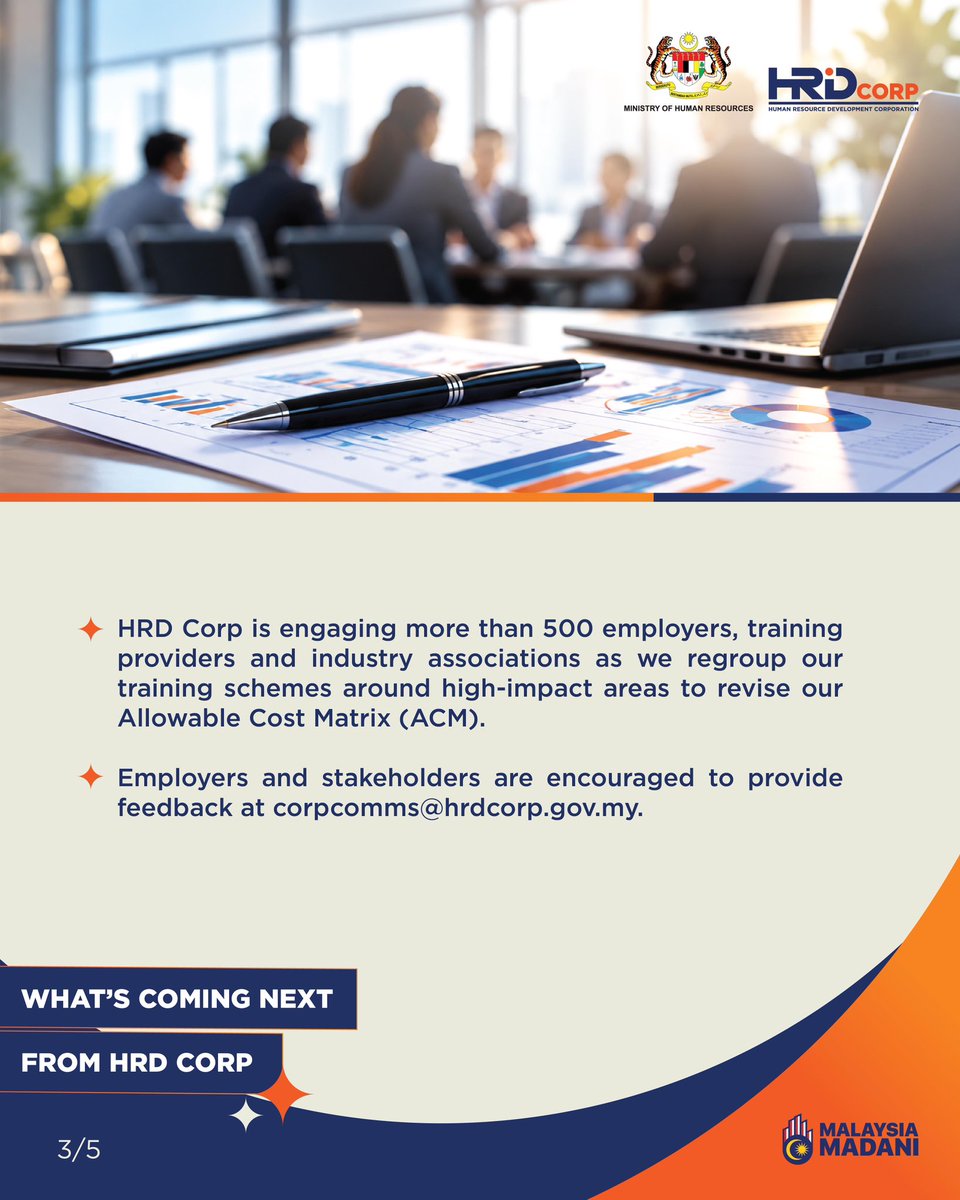 hrdcorp_'s tweet photo. These efforts reflect HRD Corp’s continued commitment to developing skills, creating opportunities and strengthening stakeholder confidence through greater transparency and integrity.
Read the full article: https://t.co/XGzOpsswrs
#HRDCorp #KESUMA #MalaysiaMADANI #Governance #WorkforceDevelopment