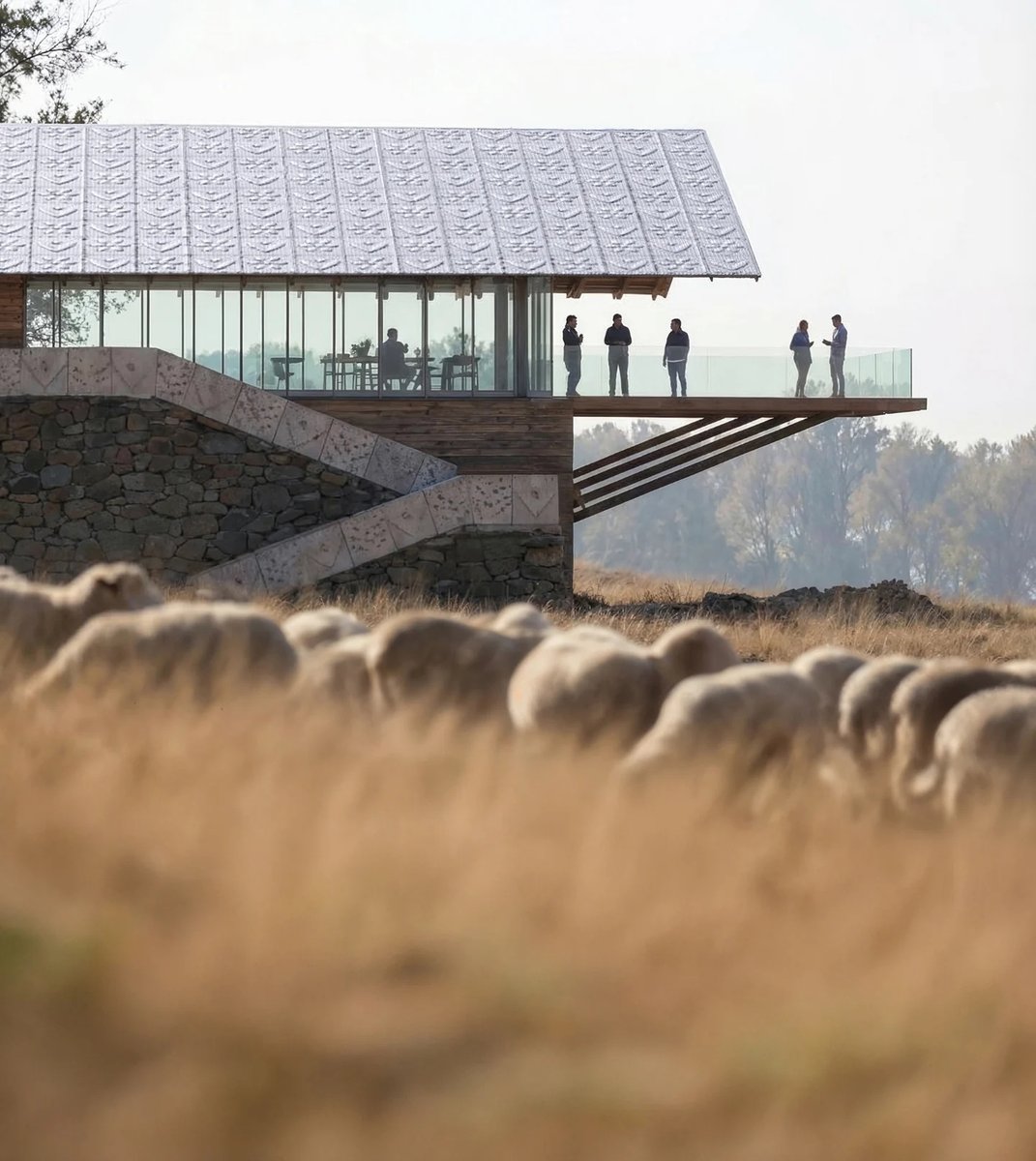 Lwailo23's tweet photo. Maria Prymachenko Museum by Martin Duplantier Architectes and Ukrainian partners reimagines cultural recovery after the 2022 destruction of the Ivankiv museum, reconnecting art, memory, and landscape. https://t.co/UV9XXbtQtq