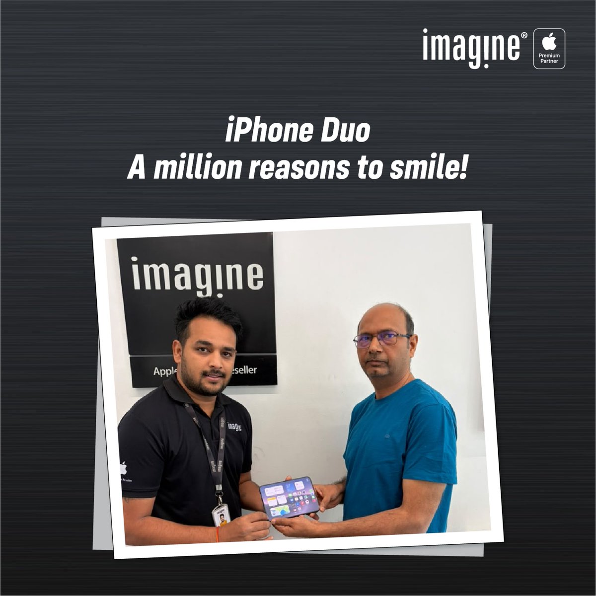 ImagineApplePR's tweet photo. New iPhone. New excitement. Happy smiles! 📱✨

Celebrating happy customers and unforgettable moments at the iPhone Duo Launch at imagine! 🎉

Here's to new beginnings, exciting upgrades, and the joy of bringing home your favourite iPhone.

Thank you for being part of the celebration! ❤️

#Tresor #Imagine #iPhoneDuoLaunch #HappyCustomers #iPhoneLaunch #AppleExperience #NewiPhone #CustomerHappiness