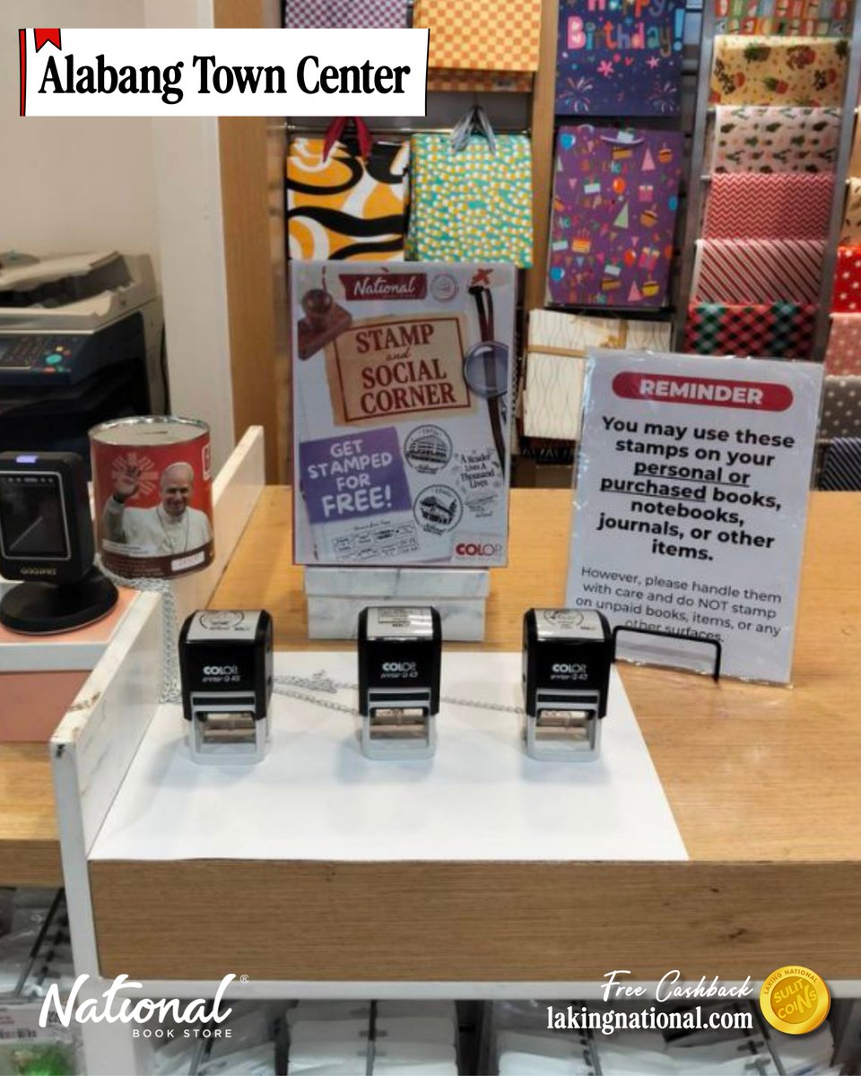 nbsalert's tweet photo. The hunt is ON! 🔥 All 16 Stamp &amp; Social Corner locations are ready to welcome you at National Book Store branches nationwide!

Every store has unique designs, available until December 31, 2026 only. 

#Stamps #StampAndSocialCorner #JournalingPH #GiftTheLove #NationalBookStore https://t.co/RfYZsIP6DW