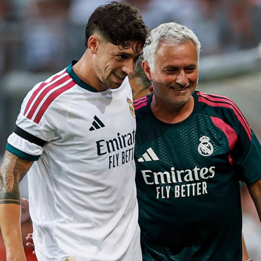 konnectwitheben's tweet photo. 🚨 Jose Mourinho knows playing Fede Valverde at RB is PAYING OFF.

He moved Fede to RB when Real Madrid were losing 3-1 to Roma and it worked.

Against Leipzig, Fede had 116 touches at RB, his highest this season.

In the pivot, Fede had ONLY 37 touches vs Atlético Madrid https://t.co/9jNZfpjABf