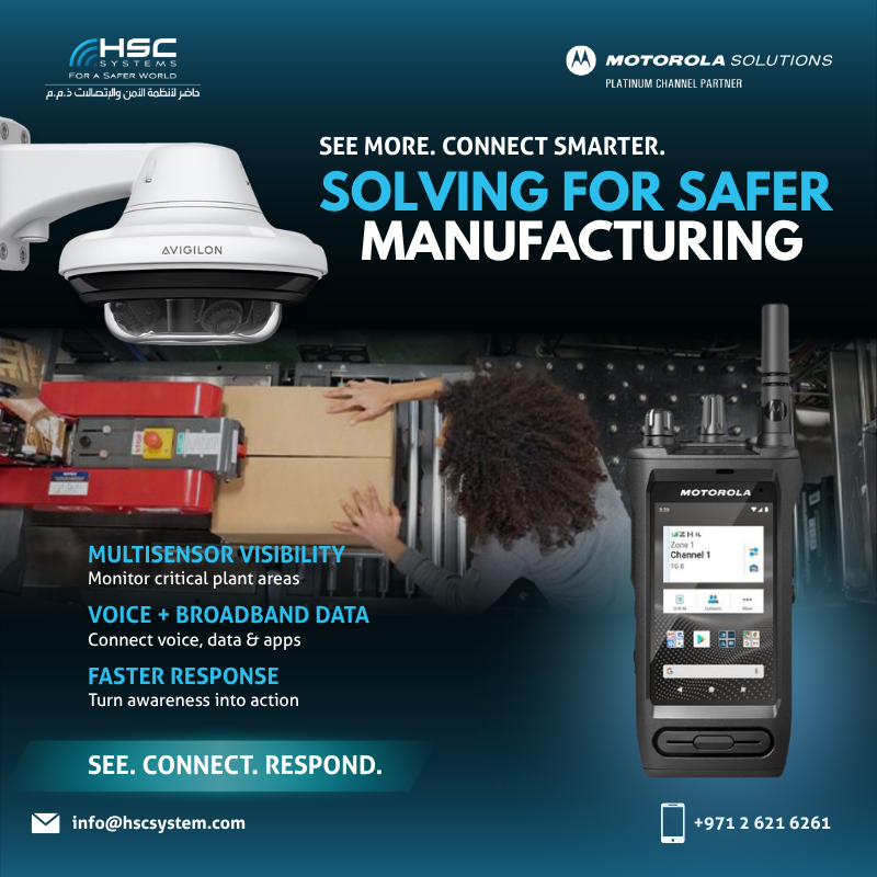HSCSystem's tweet photo. See more. Connect smarter. Avigilon + MOTOTRBO Ion for safer manufacturing.
#HSCS 
#forasaferworld #uae #abudhabi #dubai #digitaltransformation
#MotorolaSolutions #Avigilon #MOTOTRBO #H5AMultisensor

#ملتزمون_ياوطن
#نتصدر_المشهد https://t.co/bMUFgAKM9H