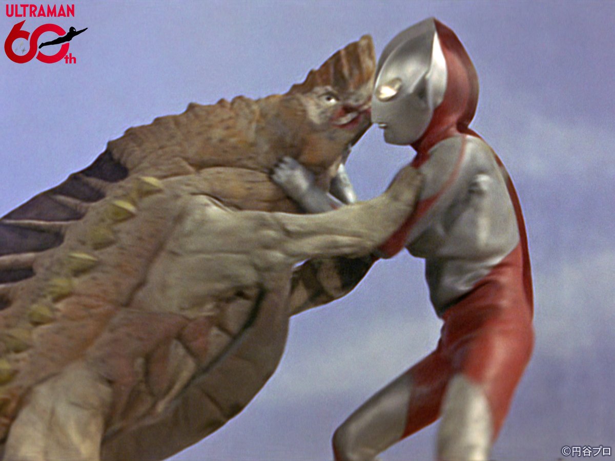 tsuburayaprod's tweet photo. 『ウルトラマン』
15話「恐怖の宇宙線」
ちょうど60年前の1966年10月23日(日)放送📺

「二次元怪獣 ガヴァドン」登場⚡️

#ウルトラマン60周年 https://t.co/DqHSPy76ZW