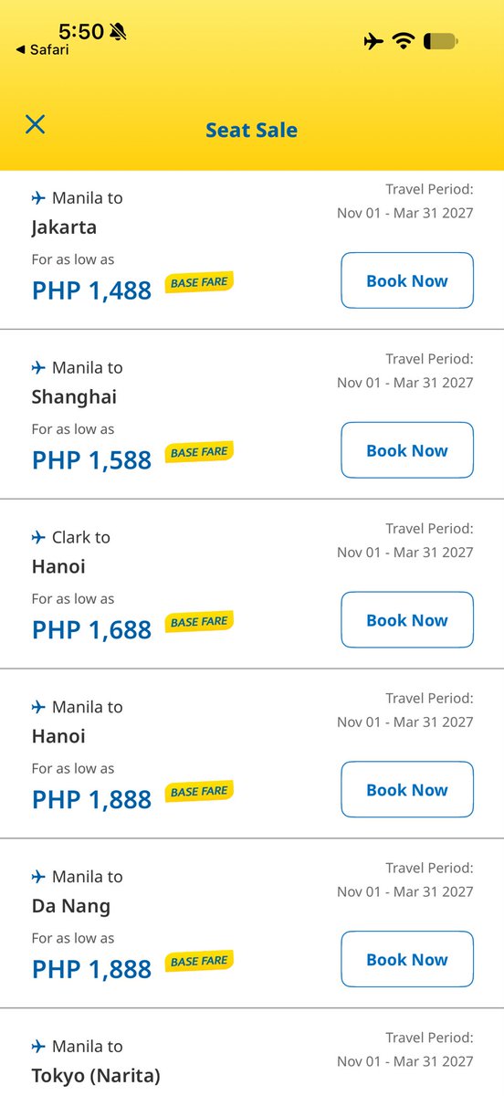 chanyoursss's tweet photo. YOOHOO DITO ANG TINGIN 👀✈️ 

CEBUPAC HAS AN ONGOING INTERNATIONAL PD SALE!!! 😭💸 Travel dates from Nov 1 to March 31, 2027! 💛
TIME TO BOOK THAT FLIGHT AND FIGURE OUT THE REST LATER ✈️🫣 https://t.co/vs66A02ZrC