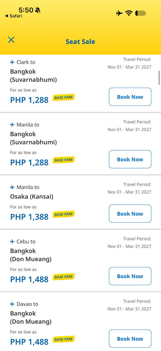 chanyoursss's tweet photo. YOOHOO DITO ANG TINGIN 👀✈️ 

CEBUPAC HAS AN ONGOING INTERNATIONAL PD SALE!!! 😭💸 Travel dates from Nov 1 to March 31, 2027! 💛
TIME TO BOOK THAT FLIGHT AND FIGURE OUT THE REST LATER ✈️🫣 https://t.co/vs66A02ZrC
