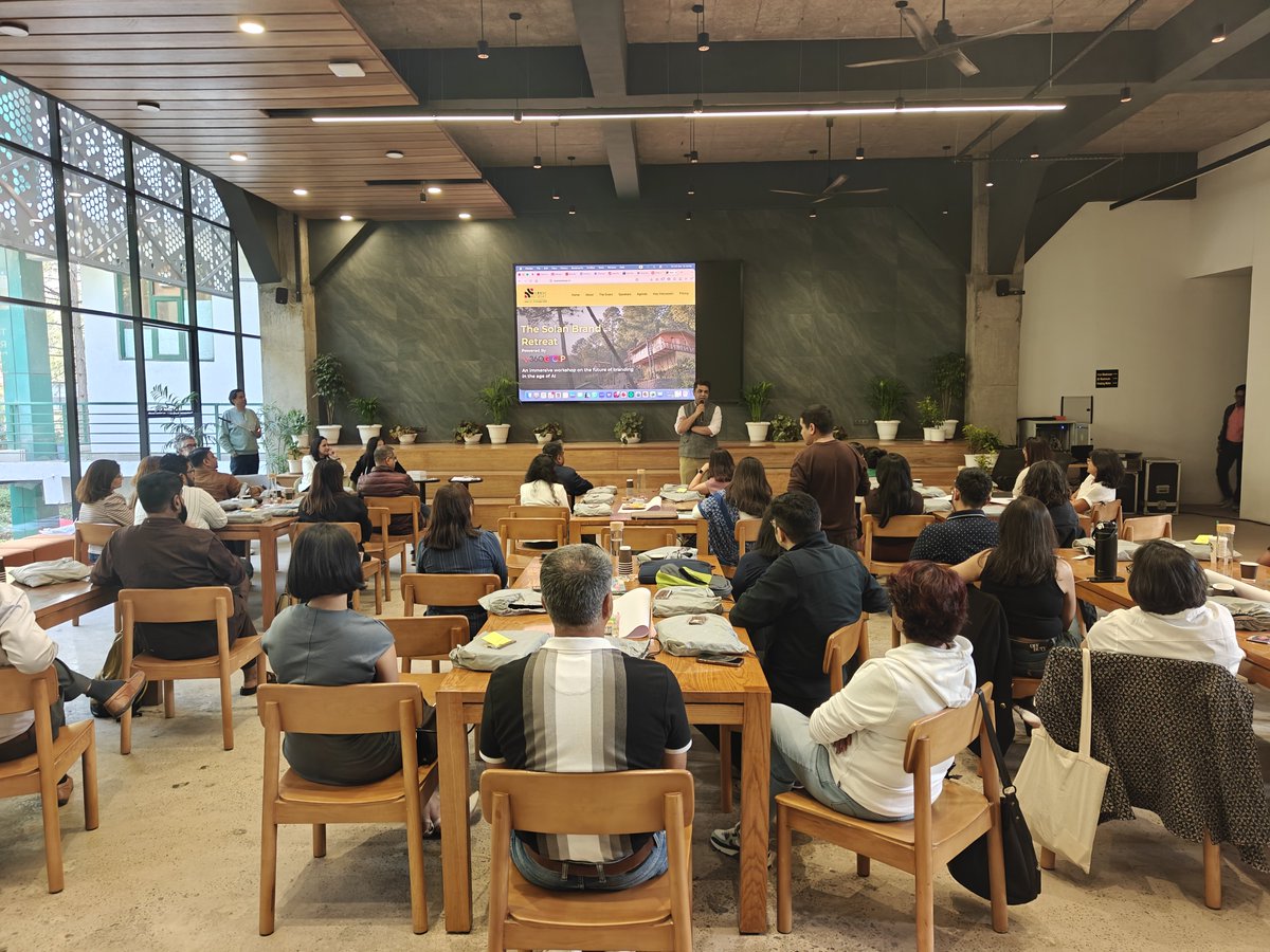 amithpr's tweet photo. The Solan Brand Retreat with 40 of India's brightest marketing and communication minds at Shoolini University 

Thanks @value_360 and @ShooliniUniv https://t.co/J5DNBnfRlk