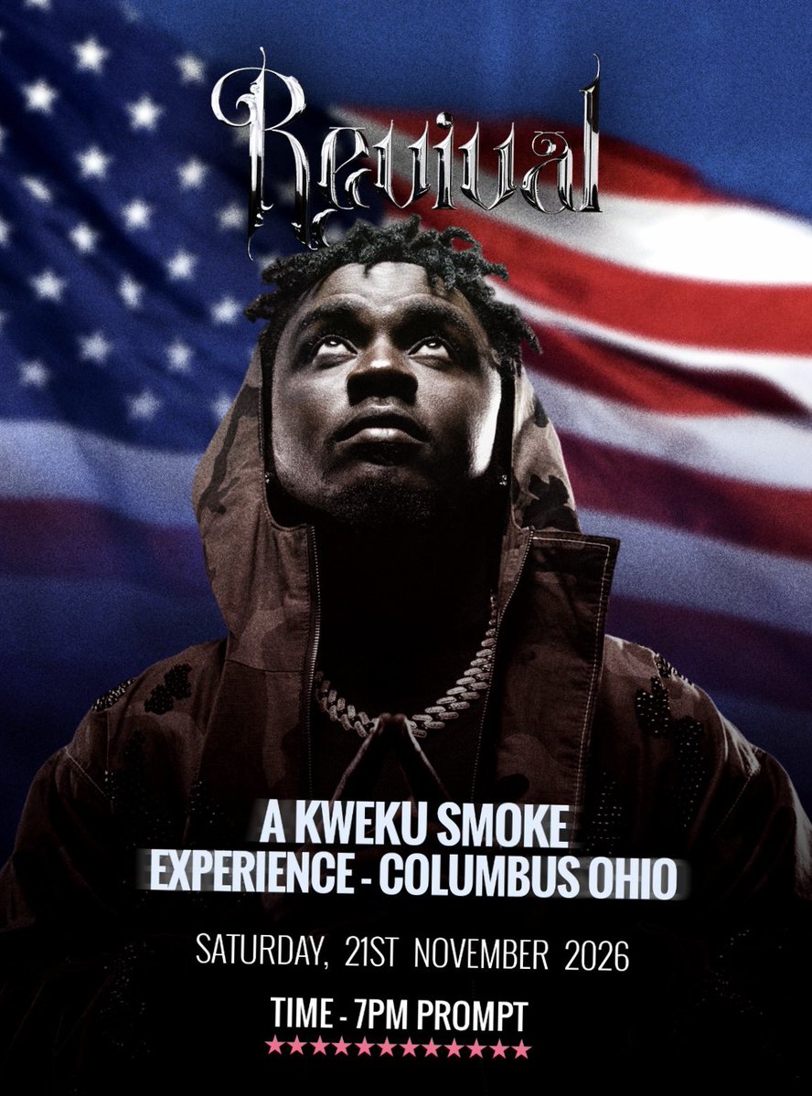 kwekusmoke_'s tweet photo. Columbus Ohio, I’m with you guys on November 21st! Get your tickets now Announcing new cities. Stay locked in! 🇺🇸

https://t.co/QhgtBFVUK2 https://t.co/klfIAPEhAz