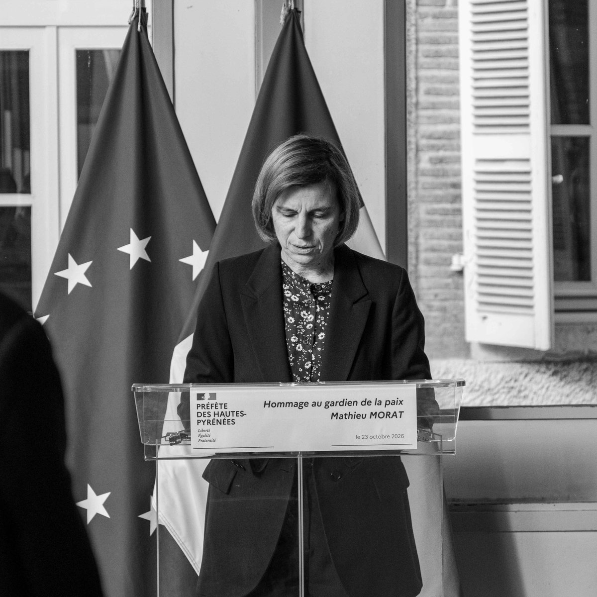 Image de Préfète des Hautes-Pyrénées : 🕊️ #Hommage | Madame la préfète des Hautes-Pyrénées a présidé la cérémonie d’hommage au gardien de