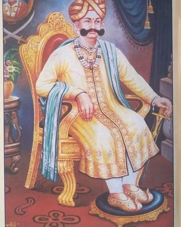 satyashraya010's tweet photo. Shaivas shouldn't fight eachother,.,
Anyways this painting is of Shivapla nayaka,king of keladi kingdom,he was a Veerashaiva lingayat and had titles like lord of the western sea https://t.co/ru17hc6yVt