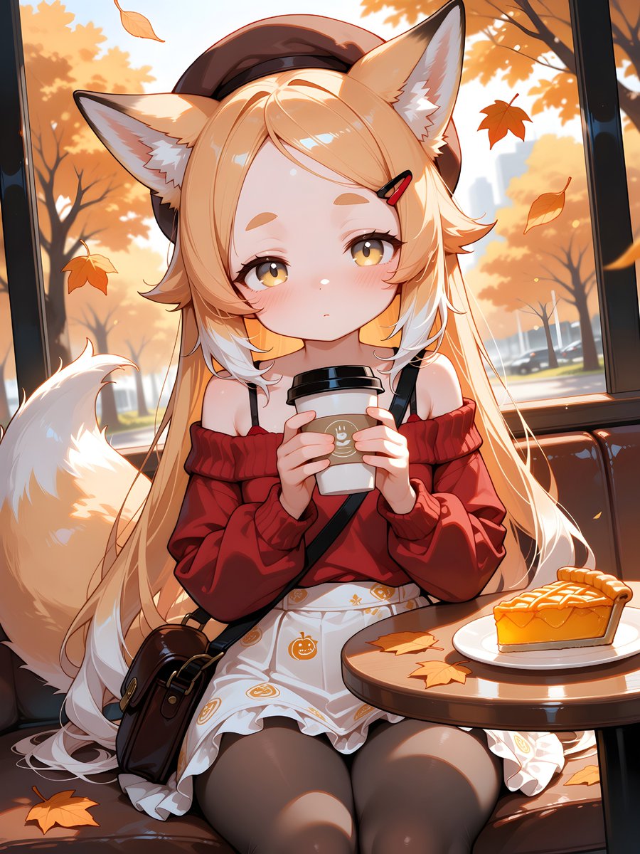 SmolKitsuneAI's tweet photo. You're late.. I've ordered myself a drink ☕🥧🍁 https://t.co/Lgvd7YgfO2