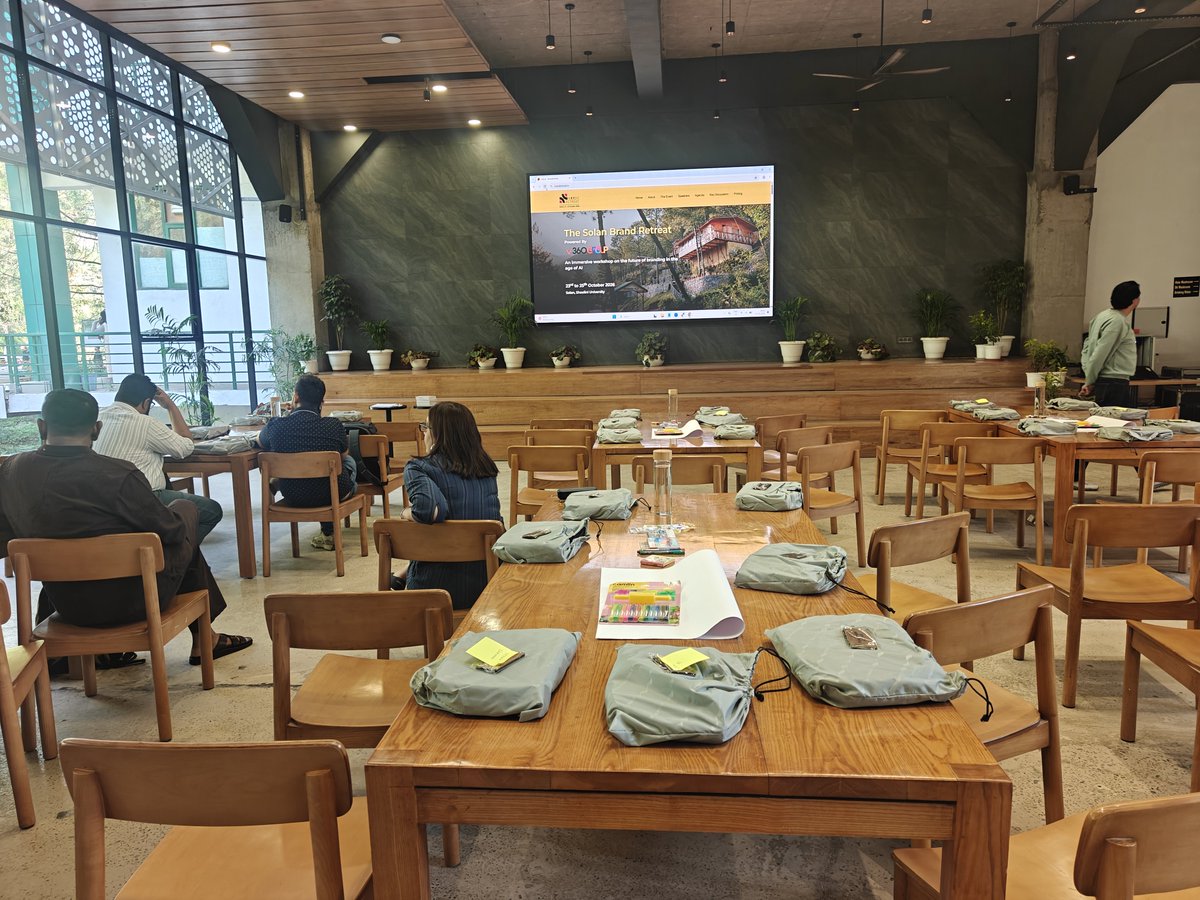 amithpr's tweet photo. The Solan Brand Retreat with 40 of India's brightest marketing and communication minds at Shoolini University 

Thanks @value_360 and @ShooliniUniv https://t.co/J5DNBnfRlk