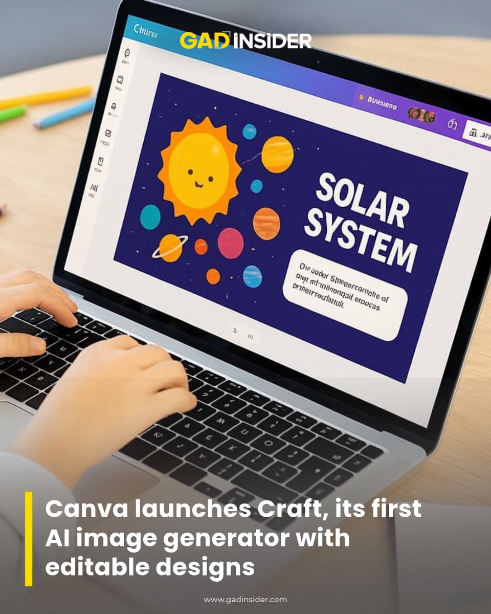 Gadinsidernews's tweet photo. Canva has launched Craft, its first in-house AI image generator, offering up to 2K resolution, readable text, and precise editing.
#Canva #CanvaCraft #AIImageGenerator #AI #Gadinsider https://t.co/RudadTS6Dt