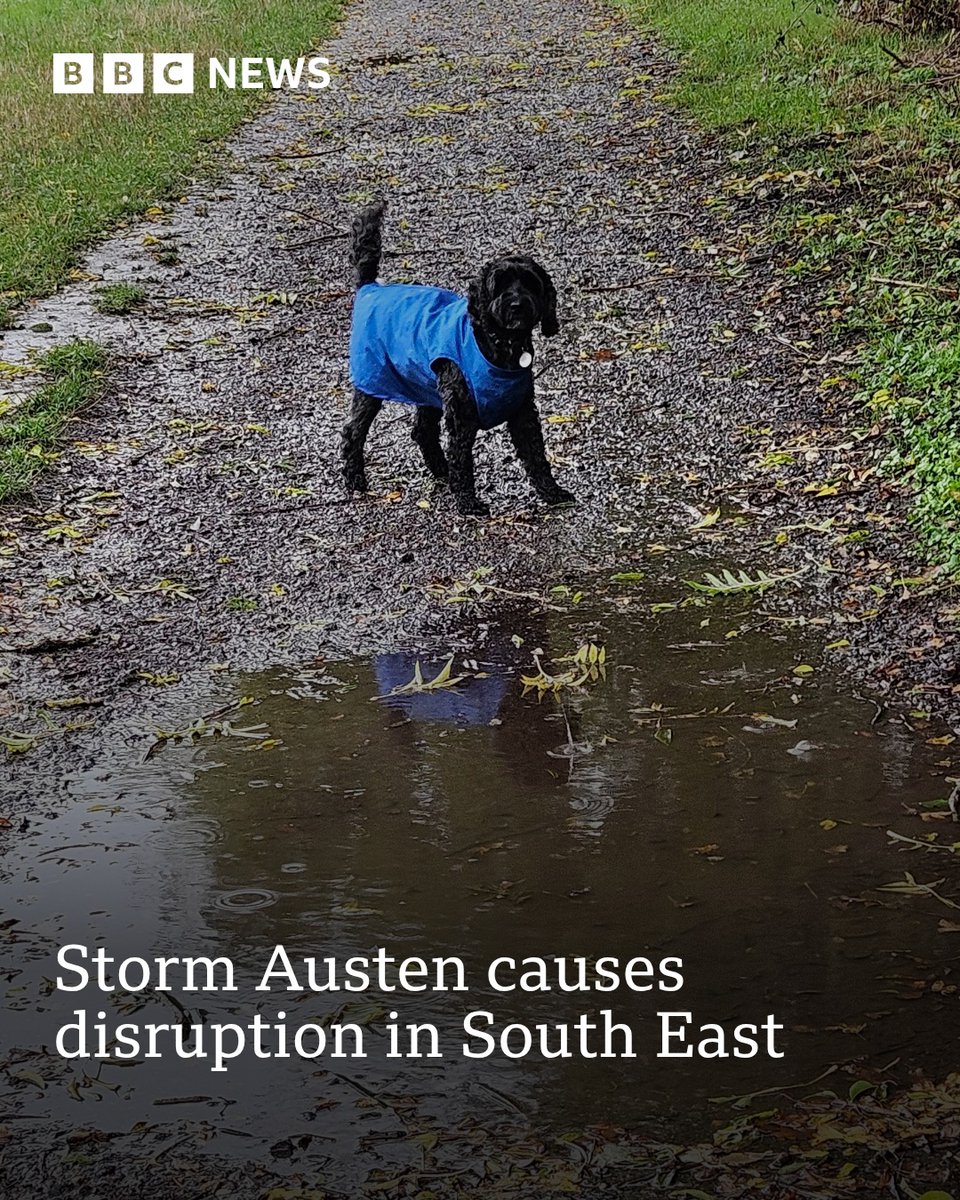 BBCRadioKent's tweet photo. Storm Austen has brought strong winds and heavy rain to Kent, causing widespread travel disruption.
 
More here: https://t.co/6Jw9DurCYJ https://t.co/Od7FOdOucb