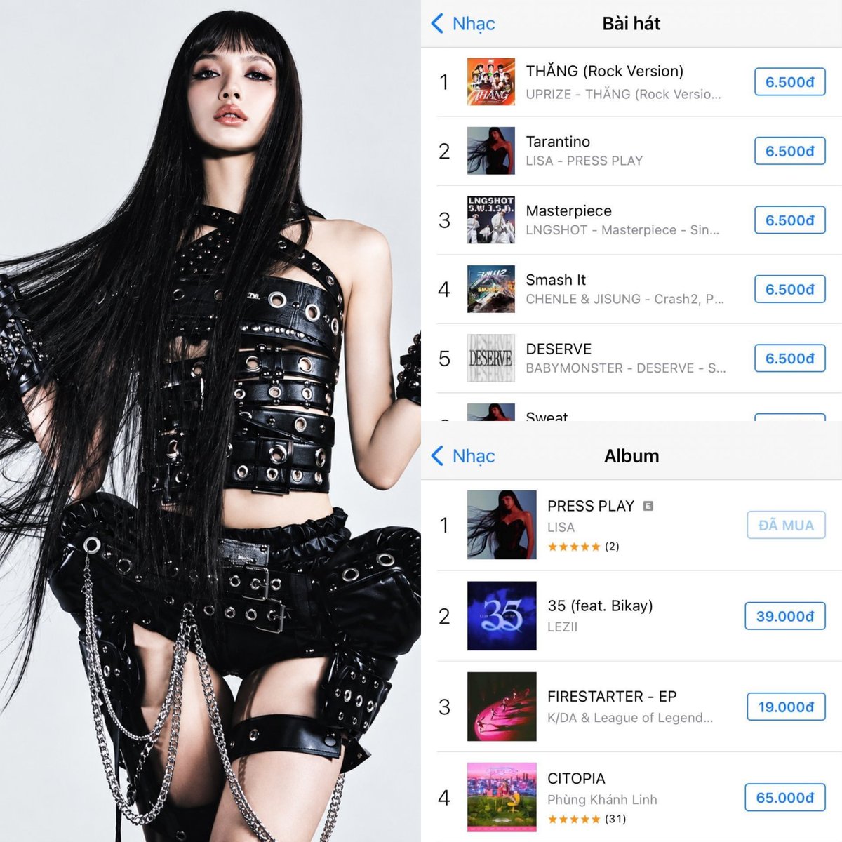 DEARMYLILI_VN's tweet photo. "Press Play" - #1 iTunes VN
Sawadika - #2 iTunes VN

V-Lilies keep going✨🙏🔥 https://t.co/q5tonetJWe