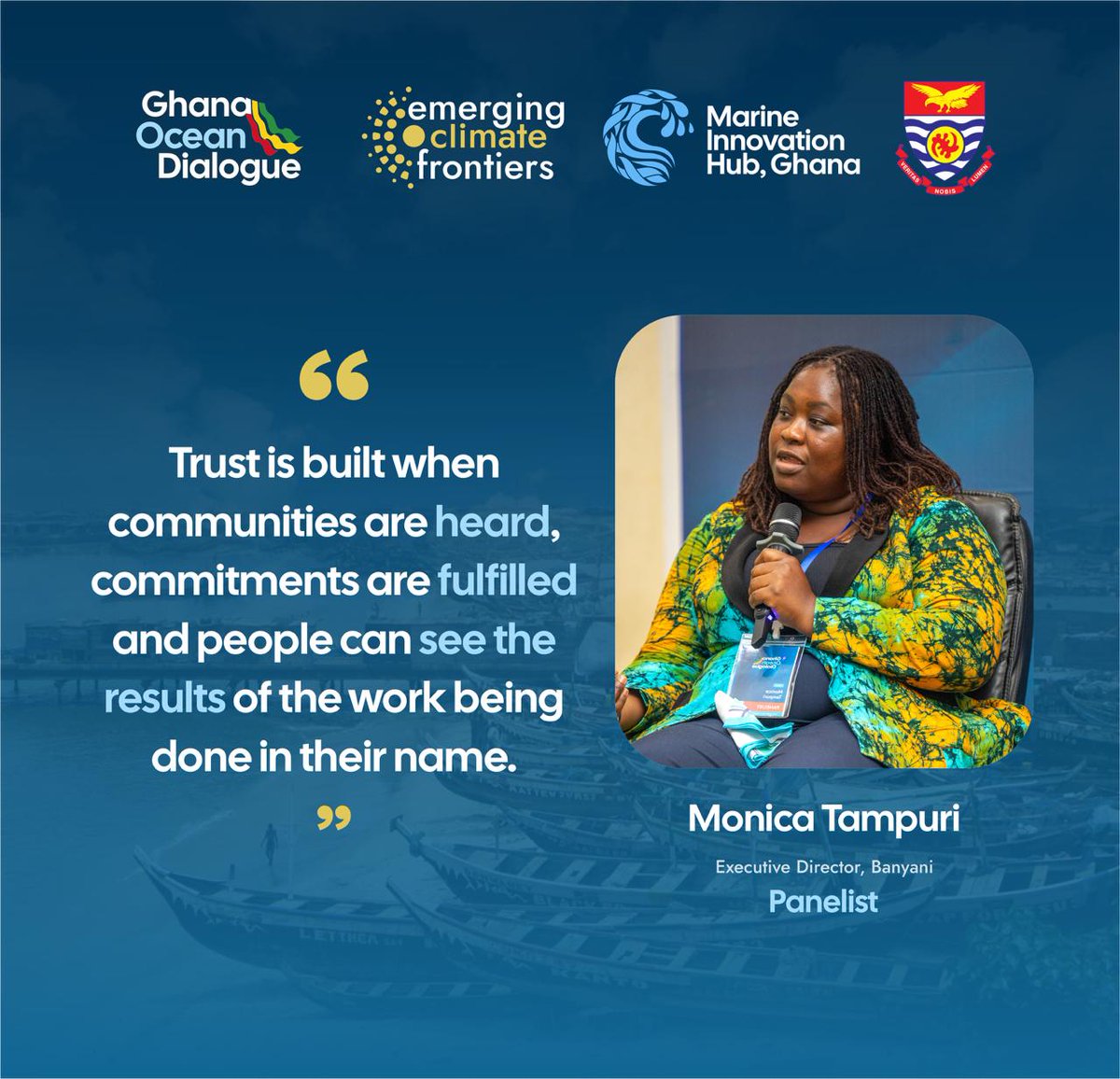 ecfrontiers's tweet photo. A #BlueEconomy cannot be inclusive if coastal communities are left out. 🌊
Panellists emphasised the importance of local knowledge, community participation and trust in shaping solutions that reflect the realities of the people most affected.
#GhanaOceanDialogue #ClimateJustice https://t.co/RngsAu0wtJ