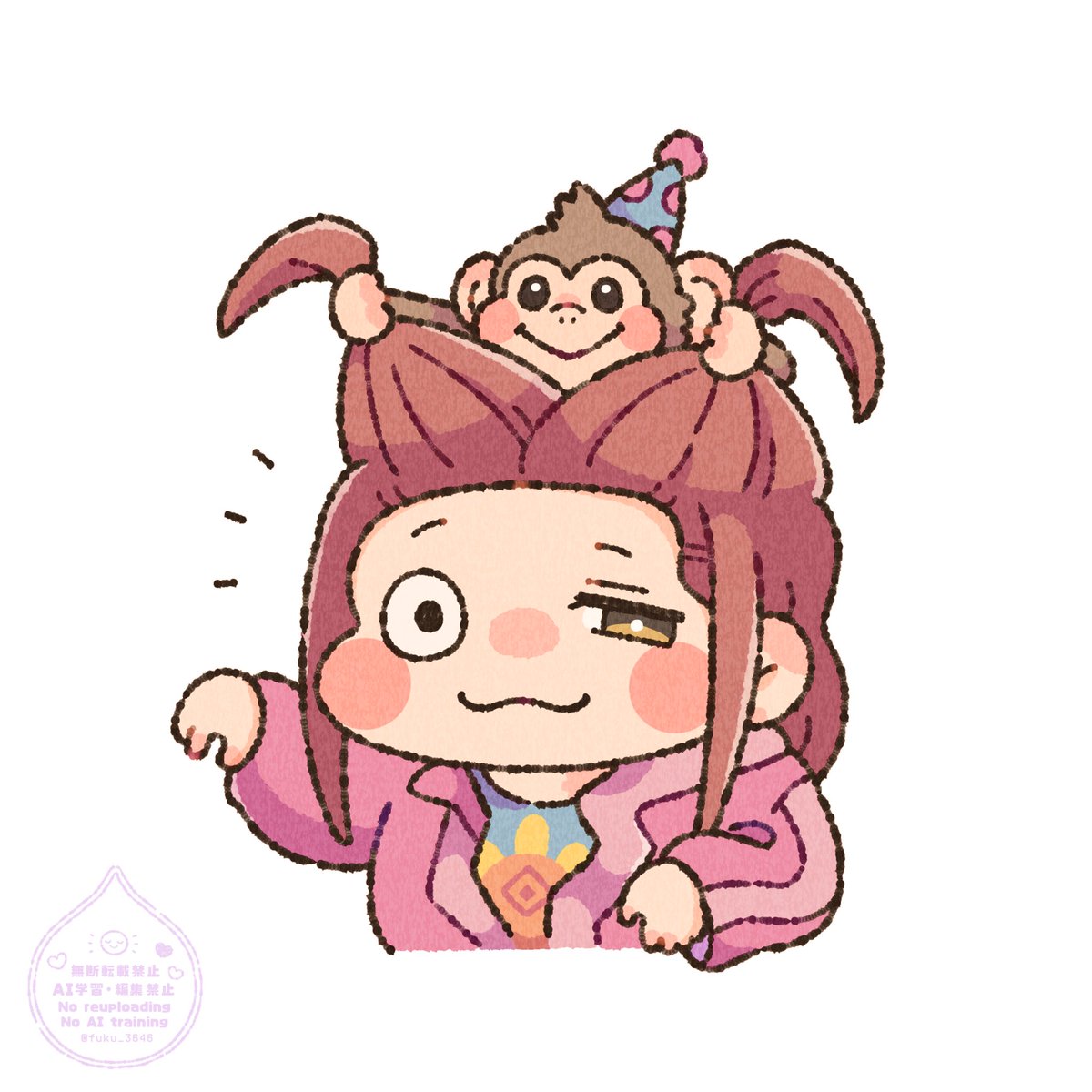 fuku_3646's tweet photo. アイコン用に描いた猿代くん🐒 https://t.co/gfhPHQroh0