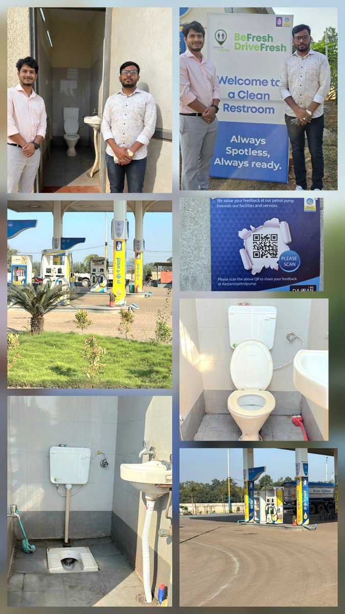 So_raigarh_bpcl's tweet photo. Clean &amp; hygienic toilet facilities at Mahvir Fuels, Raigarh SA, Bilaspur Territory. 

Your comfort, hygiene &amp; feedback matter to us! 💙💛

📲 Scan the Darpan QR code to share your feedback.
#BPCL #Cleanliness #CustomerFirst #SwachhBharat6 #drivefresh https://t.co/svG0gS2baq