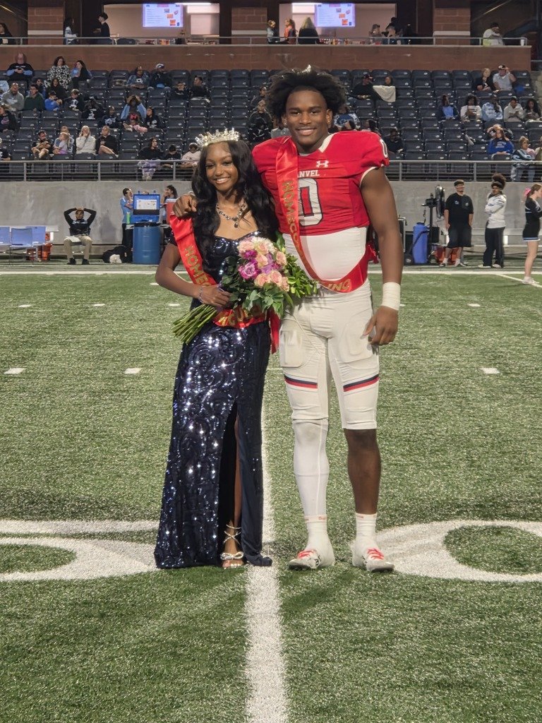 ManvelHS's tweet photo. Congratulations to our 2026–2027 Homecoming King and Queen, Mr. Sam Weary and Ms. Laila Profit! https://t.co/lUE6WN6NMg