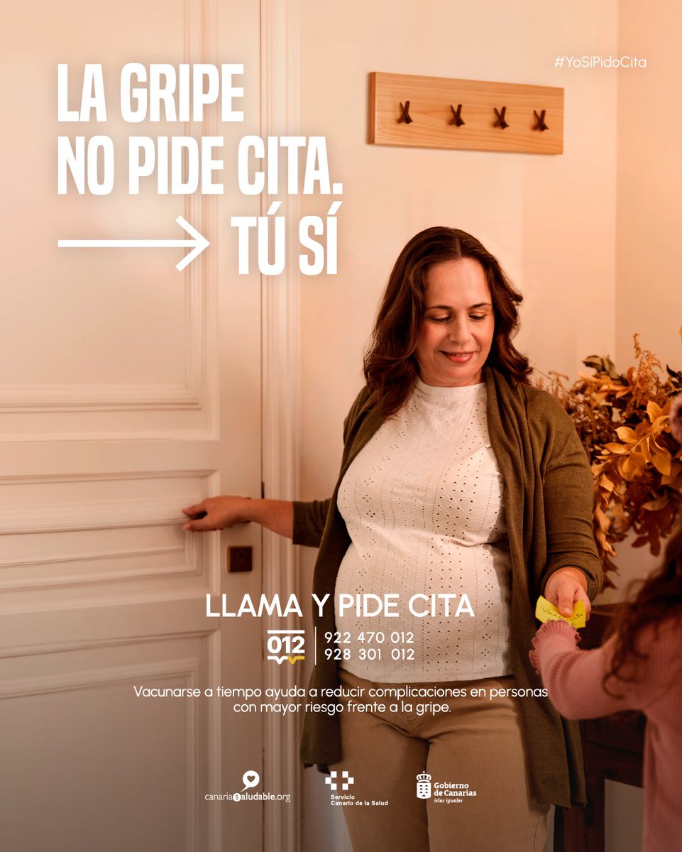 CanSaludable's tweet photo. #CampañaVacunación #InfeccionesRespiratorias 💉

Si estás embarazada 🤰, vacunarte puede ayudarte proteger tu salud y la de tu bebé.

☎️ Llama y pide cita a los números 922 470 012 o 928 301 012.

@SanidadGobCan @PresiCan @JuventudCanaria @112canarias @012Gobcan https://t.co/Zo8Cm2N1HW