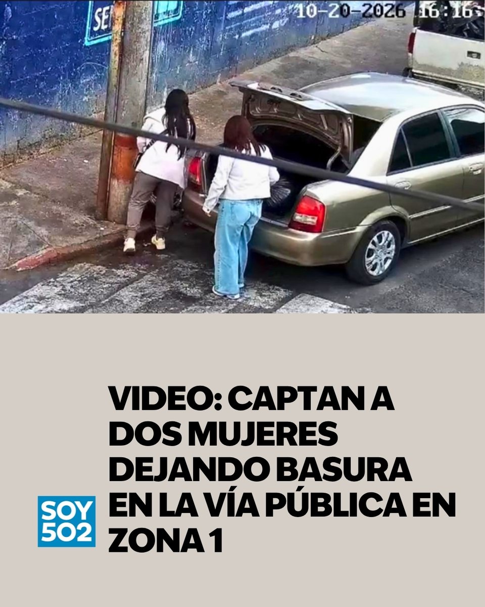 VIDEO: captan a dos mujeres dejando bolsas de basura en zona 1