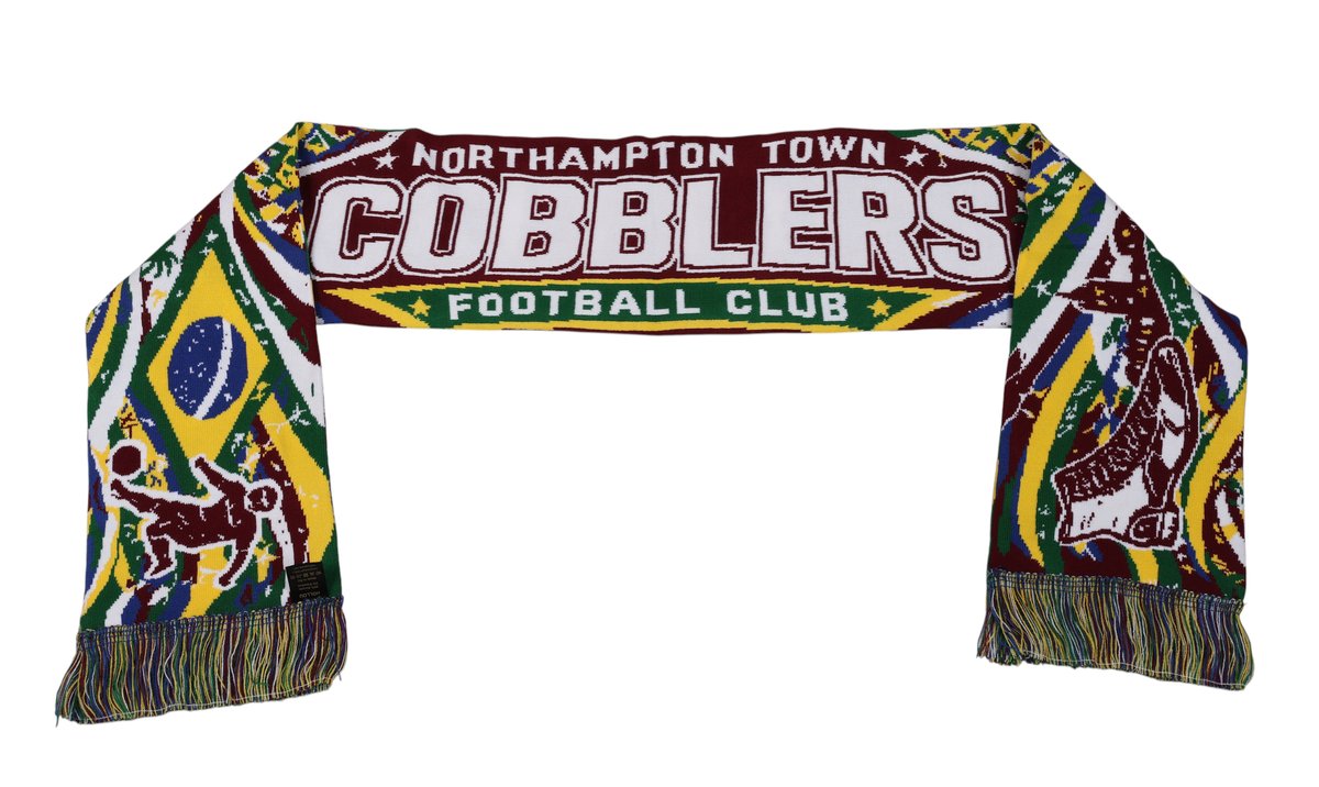 ntfc's tweet photo. 🇧🇷 As we mark Sports Alpha Capital's first Saturday home game at Sixfields, you can now purchase a new NTFC/Brasil scarf! A reminder there is 10% off in store for season ticket holders until the end of tomorrow.

New leather. Same soul 🇧🇷👞

#ShoeArmy 👞

https://t.co/Hf17NNxE25 https://t.co/1A77Svxz53