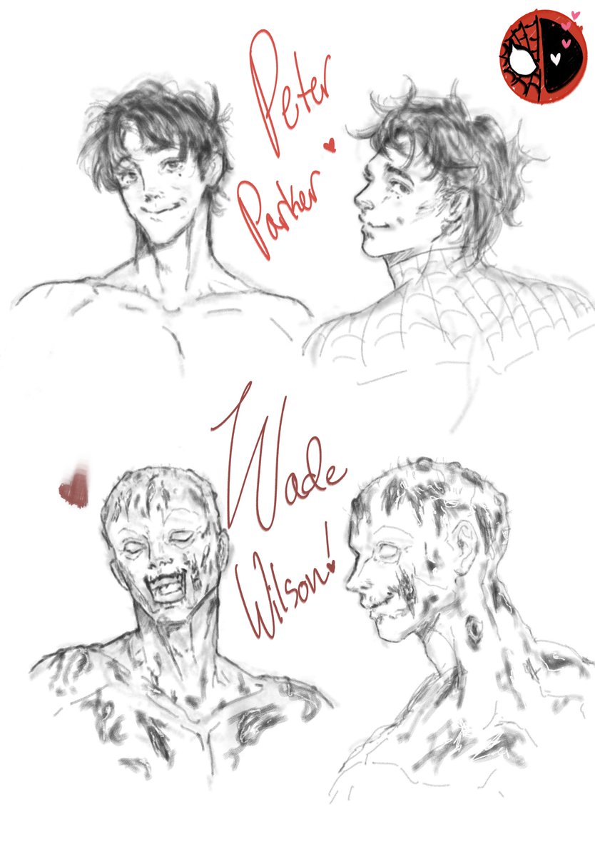 lgoszha's tweet photo. #spideypool It's hard to say this is them in my art style since it changes every day... https://t.co/dxc7w9eFDO