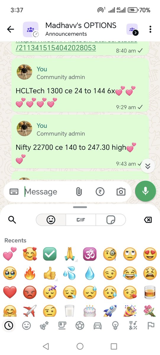 FiiStockFutures's tweet photo. #Nifty 22700 ce 140 to 240
#Hcltech 1300 ce 24 to 144 6x
#Nifty 22500 ce 160 to 240... #Nifty #Sensex #banknifty #finnifty @NIFTYANDCRUDE #TradingTips #Mumbai #Hyderabad #Bangalore #Chennai #Delhi #Kolkata #Ahmedabad #Maharastra #Gujarat #Goa #India #StocksToBuy #trendingnow https://t.co/ibfk1yUZnD