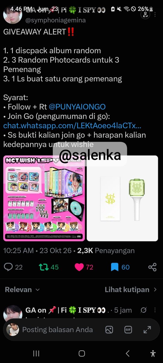 alenvjsi's tweet photo. @symphoniagemina @PUNYAIONGO haii kak izin ikutan ya, semoga makin banyak yang sayang nct wish, semogaa kalian sehat sehat terus ya, dan di jauhkan dari orang-orang yang jahat sama kalian

POKOKNYA SEHAT SEHAT YA ANAK ANAK AKU 💗💗🫰 https://t.co/ZTmGuiifCi