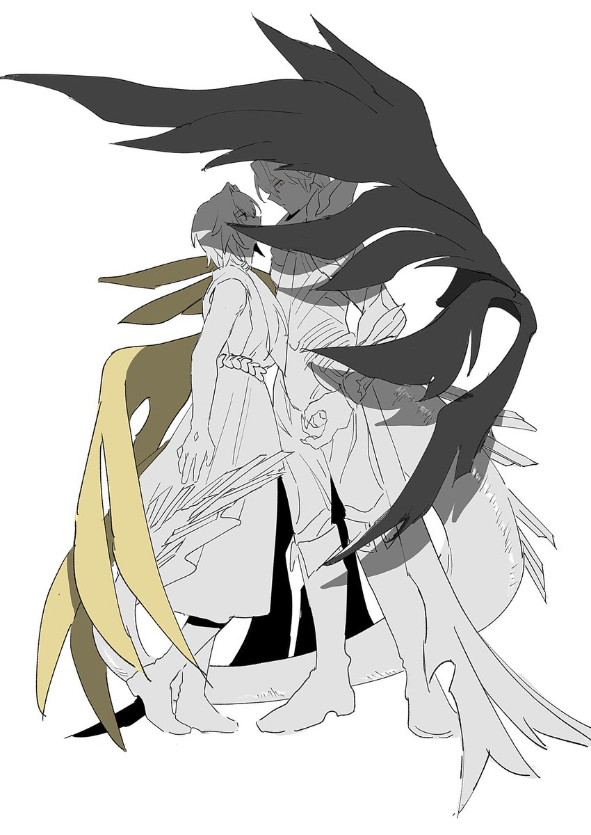 nanashi2_0823's tweet photo. 一部ドラゴン化してる逸話聖女+悪竜パロ？🔆🌿 https://t.co/nMVWR5zOFb