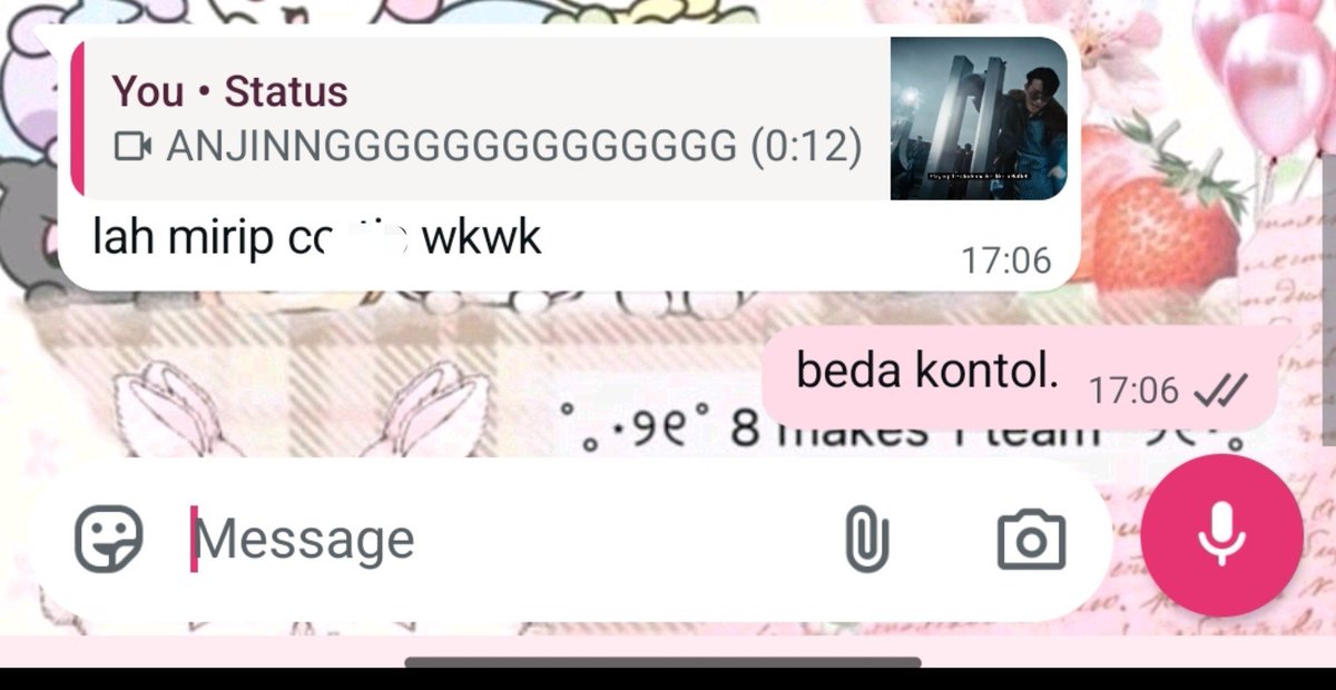 pinkssang's tweet photo. gue potekin ya jari-jari lo tuh, gak dijaga banget alat mengetiknya. https://t.co/0YAfoXtFpl