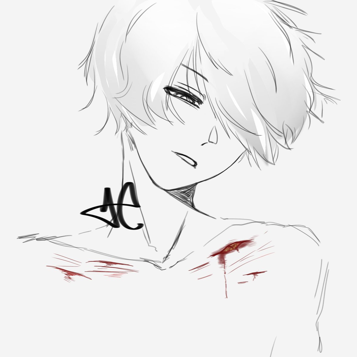 cherubarks's tweet photo. He's so annoying to draw I legit couldn't even give him hands. https://t.co/p9PzUdsuCD