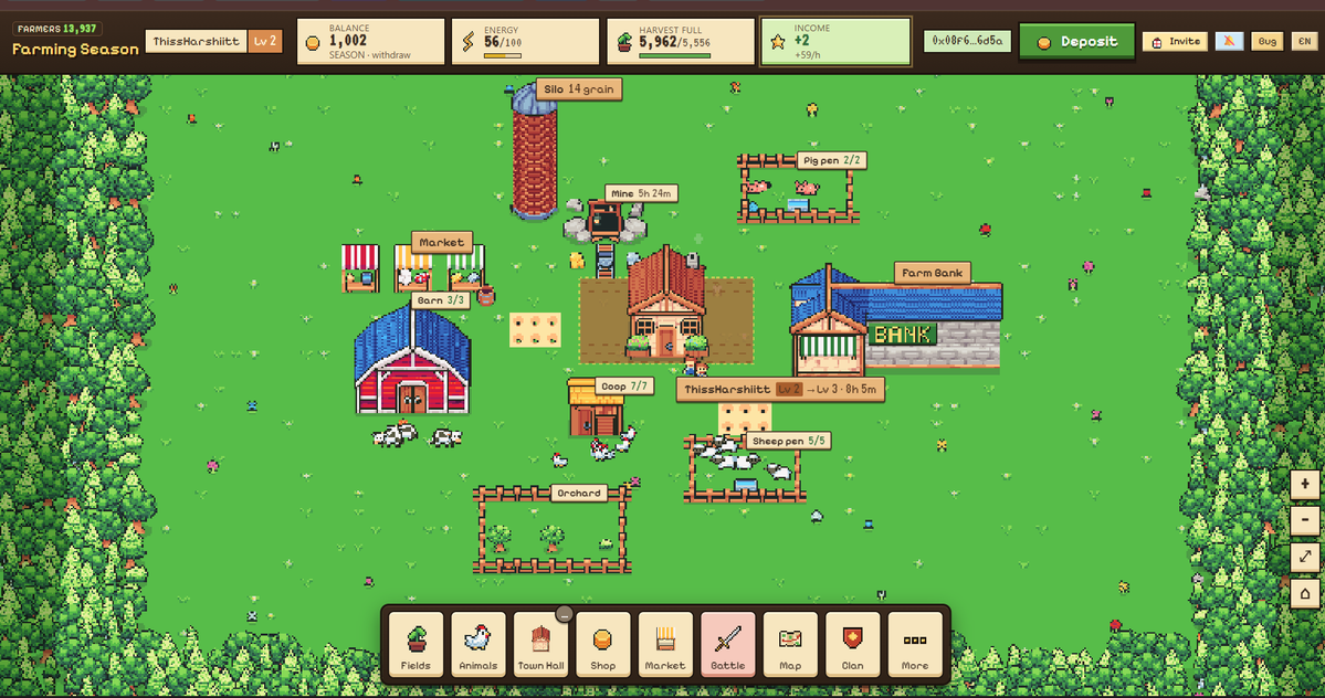 thisHarshiitt_'s tweet photo. 🌾 Loving the latest update!  at @farmingseasonio  But 5K harvest limit at higher levels? 👀 We need MORE!

📈 Imagine harvest caps scaling with levels, 
seasonal crops 🌱, 
weather boosts 🌦️...
Level up should mean MORE rewards, not just bigger numbers. 💰

What feature would YOU add to make farming more rewarding? 👇