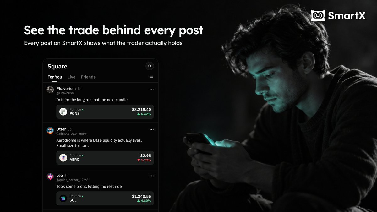 SmartXTerminal's tweet photo. To you, who has read a thousand calls and never once seen the position behind them

On SmartX, you see what traders say and what they actually hold https://t.co/tGXU5hi16p