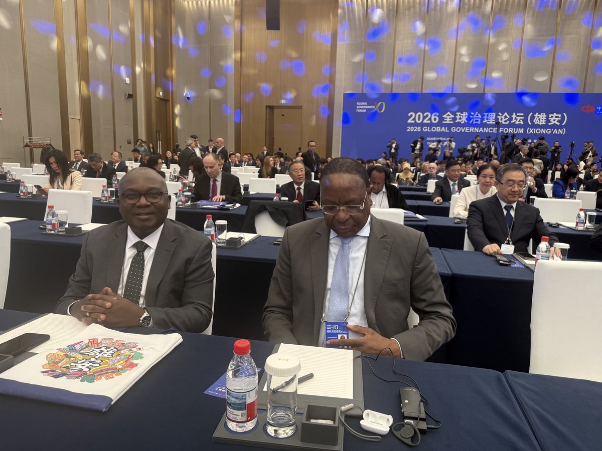 ndiayemankeur's tweet photo. Ce 23 Octobre 2026. à la cérémonie officielle d’ouverture du Forum International sur la Gouvernance mondiale organisé par l’Institut chinois des Affaires étrangères à Xiong’an(#Chine), avec M. John Viannez Mongala, Deputy Secretary General of #Chama Cha Mapinduzi(#CCM) parti au pouvoir en #Tanzanie. Cérémonie d’ouverture présidée par le ministre chinois des affaires étrangères #Wang Yi