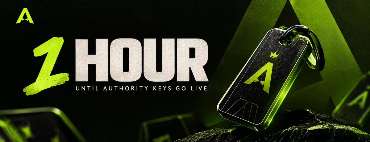 AuthorityPPA's tweet photo. 45 minutes to Authority Keys MINT

Checker/Mint: https://t.co/Rno4mDcKse

Opensea: https://t.co/0aM1lDiNKO

Quest platform/campaign goes live 1st November. 

Zero platform fees, totally free. https://t.co/GcPIBN3mpe