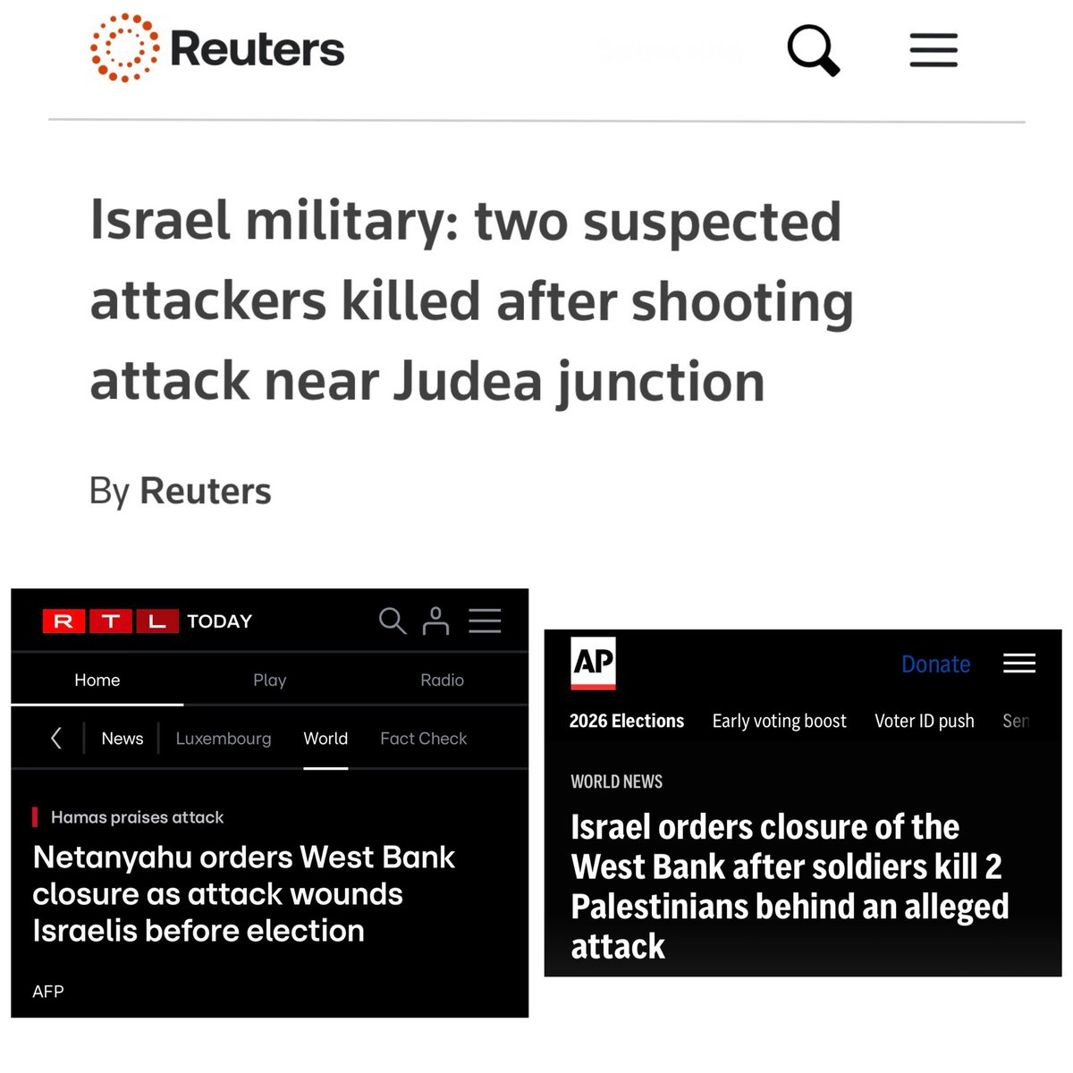 ⚠️ Five Israelis wounded. Two Palestinian gunmen eliminated. A potentially much larger terrorist attack thwarted by IDF soldiers.