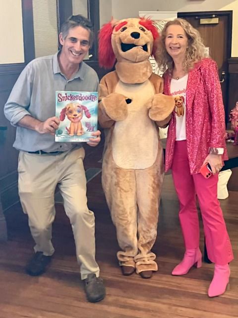PequotLibrary's tweet photo. Victoria Kann joined us last month to toast the launch of her new book, "Snickerdoodle"! Reserve your copy of this story about a zealous but misbehaved puppy here: https://t.co/LRyWunaOnX https://t.co/ndyOl7K3aY