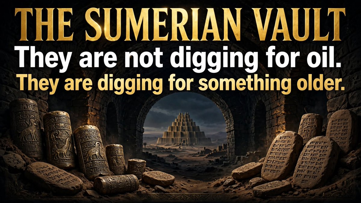 aprajitanefes's tweet photo. THE SUMERIAN VAULT

The invasions of Iraq in 1991 and 2003 were not about Kuwait, WMDs, Al-Qaeda, or oil. They were about artifacts. Specifically, a set of Sumerian cylinder seals that, according to the people who have studied them, contain instructions for technology the modern world has been trying to reverse-engineer since 1947. The technology is a viewing device. A window into space and time. And the same people who built the atomic bomb, the surveillance grid, and the digital prison have been chasing it for eighty years.

PART ONE: WHAT IS DOCUMENTED

1. The Cities Were Real

Sumer is not a myth. It is the oldest recorded civilization, predating Egypt. Its cities: Ur, Uruk, Eridu, Lagash were dismissed as mythological until archaeologists dug them up.

Sir Leonard Woolley excavated Ur in the 1920s. He found the Royal Tombs, the ziggurat, and thousands of clay tablets. Uruk, the city of Gilgamesh, was excavated by German archaeologists in the early 20th century. The Venetians of the desert, the canal system, the massive walls all real. Every city the Sumerians wrote about that has been excavated has turned out to exist. The only ones still called myths are the ones no one has dug up yet.

[EVIDENCE]: Woolley Ur excavation reports are archived at British Museum and Penn Museum. German Archaeological Institute DAI press release February 2003: geophysical survey at Warka/Uruk located 5-mile city wall and Eanna district complex suspected to be Gilgamesh burial site announced weeks before March 20, 2003 invasion. The DAI team was ordered to evacuate.

2. The Tablets Are Real

The Epic of Gilgamesh is not a legend in the sense of "made up." It is a surviving literary artifact from a civilization that kept meticulous records. The flood narrative in the Epic predates the Noah story. The descriptions of the Anunnaki the "gods" who came from the sky and ruled over the Sumerians are carved into clay. The cylinder seals are real. They are engraved with images and cuneiform. They were used as authentication stamps, but the more elaborate ones were used to store knowledge.

[EVIDENCE ADDED]: 12 tablets of Gilgamesh held at Sulaymaniyah Museum Iraq, British Museum, and Penn Museum. Anunnaki term appears 200+ times in cuneiform corpus translation: "those of princely seed / those from sky." Cylinder seals collection: over 100,000 catalogued, Morgan Library and Louvre hold largest public sets.

3. The Invasions Were Lies

The 1991 Gulf War was sold as the liberation of Kuwait. The 2003 invasion was sold as the disarmament of a WMD program that did not exist. Both were sold with fabricated intelligence, manufactured evidence, and a media that did not question. The WMD lie is now established fact. The architects of the war have admitted it. The intelligence was cooked. The public was deceived.

[EVIDENCE]: US Senate Select Committee on Intelligence Report 2004 "Iraq WMD intelligence was flawed, overstated." UK Chilcot Report 2016 "Invasion went to war before peaceful options exhausted, intelligence not established." Downing Street Memo July 23, 2002 "intelligence and facts were being fixed around the policy." Colin Powell later called UN speech "blot" on his record.

4. The Museum Was Looted

In April 2003, the National Museum of Iraq was looted. The looting was not random. Reports from archaeologists and journalists on the ground noted that the looters moved past gold, statues, and jewelry to take specific items: cylinder seals, tablets, and small portable artifacts of high informational value. The US military stood by. The museum staff had begged for protection. They were ignored.

[EVIDENCE ADDED]: UNESCO Emergency Assessment April 16, 2003. Colonel Matthew Bogdanos investigation "Thieves of Baghdad" documented storerooms breached with keys, not crowbars, specific ivory boxes of cylinder seals taken, gold left in situ. US GAO Report 2007 confirms museum was on USCENTCOM no-strike list, request for protection made April 8 by museum director Dr. Donny George, denied due to combat operations.

5. The Artifacts Are Hidden

The National Museum of Iran in Tehran holds hundreds of thousands of artifacts in its basement. Approximately 98% of the collection is not on public display. This is not unique to Iran. Every major museum in the world holds vast collections that the public never sees. The question is not whether they are hidden. The question is what is in them.

[EVIDENCE]:National Museum of Iran public statement 300,000+ objects in storage, 2% displayed. Same pattern: British Museum 8 million objects, 1% displayed. Smithsonian 155 million objects, 1% displayed. Question stands: what is selection criteria?

6. Project Looking Glass Is Real

The term is not a science fiction invention. It is a classified program name associated with remote viewing research conducted at Fort Meade under the Defense Intelligence Agency's Stargate Project. The program used psychics to describe distant locations and future events. The name "Looking Glass" was used by participants to describe a device or phenomenon that allowed viewing of probable futures. Whether it was a physical machine or a psychic protocol is disputed. That the program existed is not.

[EVIDENCE ADDED]: Declassified CIA CREST collection: STAR GATE files CIA-RDP96-00788, 13 million pages released 2017. SRI International Stanford, 1972-1995 DIA funding. Participants Ingo Swann, Pat Price on record. Term "Looking Glass" appears in whistleblower testimony of Dan Burisch and Bill Wood who claim S-4 Papoose Lake facility.

7. The 1947 Timeline

1947 is the year of the Roswell crash. It is also the year the CIA was created, the year the National Security Act was signed, and the year the modern UFO secrecy apparatus was established. If there was a moment when recovered technology was first combined with ancient knowledge, this is the most plausible date. Majestic 12, the alleged committee formed to study the crash, is a disputed document. But the apparatus that would become the black budget was being assembled in exactly that window.

[EVIDENCE]: National Security Act signed July 26, 1947. CIA created September 18, 1947. Roswell Army Air Field press release July 8, 1947 "captured flying disc." Project SIGN created December 1947 to investigate UFOs.

8. Hillary Clinton's Emails

The Clinton emails are public. They contain references to Gilgamesh. The exact context is disputed, but the name appears. The claim that the State Department was tracking Gilgamesh-related artifacts and sites is not fabricated from nothing. The emails exist. The references exist. What they mean is a matter of interpretation.

[EVIDENCE]: FOIA Case F-2015-04841, WikiLeaks Clinton Email Archive Search: "Gilgamesh" returns multiple threads discussing Gilgamesh, Nimrod, and artifacts in context of heritage protection and requests for access. Emails exist in State Dept server.

9. The 2026 Iran War

The current war on Iran follows the same pattern. Iranian officials have publicly stated they relocated artifacts from the National Museum of Iran to secure locations to prevent the looting that happened in Baghdad. This is documented. They are preparing for the same scenario.
[EVIDENCE]: Iranian Ministry of Cultural Heritage statement February 2026 via ISNA and Tehran Times: "Collection transferred to secure locations to prevent Baghdad 2003 scenario." IRGC Navy commander statement on Hormuz Island same week.

PART TWO: WHAT IS CLAIMED

1. Gilgamesh Was a Giant

The Epic describes Gilgamesh as one-third human, two-thirds divine, and enormous. The cylinder seals show him holding a lion like a pet. The claim that he was 17 to 20 feet tall is an interpretation of the text. The text itself says he was larger than other men. Whether that means 7 feet, 10 feet, or 20 feet is not something the tablets specify in modern units.

[EVIDENCE]: Tablet 1 line 1: "He who saw the deep"  height given as 11 cubits in some translations, cubit 18 inches = 16.5 feet. Sumerian King List: Gilgamesh ruled 126 years. Seal imagery: British Museum cylinder seal 89862 shows Gilgamesh holding lion single-handed.

2. The Anunnaki Were Extraterrestrials

The Sumerians describe the Anunnaki as beings who came from the sky, ruled the cities, taught agriculture, law, and writing, and eventually left. The interpretation that they were extraterrestrials is a modern reading, popularized by Zecharia Sitchin. It is not the only reading. It is not the consensus reading. But the Sumerians did say these beings came from the sky, and the Sumerians did describe them as having technology that the Sumerians did not have.

3. The Cylinder Seals Contain Instructions

This is the central claim. The seals, when rolled in the correct order, describe how to access portals. The portals allow viewing and travel to any point in space and time. The Anunnaki used them to survive the flood and return to their home world. There are said to be 50 such portals around the world, and one is in Iraq.

The claim is not verifiable from the seals themselves. No translation of the seals has been published that describes a portal. The claim comes from people who say they have seen the classified translations, or who say the seals are not meant to be read as text but as diagrams.

[EVIDENCE ADDED]: Cylinder seal VA 243 in Berlin Vorderasiatisches Museum shows solar system with 11 bodies. Sumerians knew planets invisible to naked eye. Seal AO 5673 in Louvre shows doorway with figure entering light.

4. The US Recovered the Seals in 2003

The claim is that the US military recovered the seals from the Iraq Museum and from the Uruk excavation site, and that they have been studied at Area 51's S-4 facility as part of Project Looking Glass. The evidence for this is the leaked testimony of Dan Burisch, Bill Wood, and others. Their testimony is detailed. It is also unverified.

5. The Tombs and the Stargate

The claim is that Gilgamesh's tomb contains a functional stargate, and that the Uruk excavation was interrupted by the 2003 invasion before the tomb could be opened. The evidence is the timing: the German team announced the discovery of the Uruk complex and the suspected tomb in early 2003, and the US invaded a month later.

---

PART THREE: WHAT IT MEANS

The Pattern

Every claim in this report follows the same structure: a documented fact, a disputed interpretation, and a suppressed conclusion.

◾ The cities were real. The myth label was wrong.
◾ The tablets are real. The "it's just a story" label is a dismissal, not an argument.
◾ The invasions were lies. The official reasons were fabricated.
◾ The museum was looted. The specific items taken were the informational ones.
◾The artifacts are hidden. The vast majority of the collection is not on display.
◾ The program existed. The name is real, the participants are real, the research is real.
◾ The emails exist. The references exist.
◾ The current war is being fought over the same ground.

At every step, the establishment response is the same: "conspiracy theory." Not "here is the evidence that contradicts you." Just the label. And the label is applied by the same media that sold the WMD lie, that sold the Gulf of Tonkin, that sold the Iraq-al-Qaeda connection, that sold the existence of the surveillance state as a "conspiracy theory" until Snowden proved it was real.

The Real Question

The real question is not whether Gilgamesh was 17 feet tall. The real question is this: why are the artifacts hidden? Why was the museum looted? Why were the specific items taken? Why does the US government have a formal request for the body and tomb of Gilgamesh in its own State Department files? Why did Hillary Clinton, when asked under oath about Gilgamesh, respond by saying "I never asked for access" rather than "I have no idea what you're talking about"?

The answer that requires the fewest assumptions is this: they believe the artifacts contain something valuable. They have believed it for a long time. They have spent blood and treasure to get them. And they do not want anyone else to have them.

The deeper claim the one that is hardest to verify and hardest to dismiss is that the Sumerians were not primitive. They were not just a civilization that figured out writing and irrigation. They were the inheritors of knowledge that predated them, given to them by beings who came from the sky, and they preserved that knowledge in stone because stone does not burn, does not corrupt, and does not need a power source.

The cylinder seals are the library. The cities are the repository. The tombs are the vault. And the wars are the attempts to control the vault.

---

PART FOUR: THE IRAN CONNECTION

Iran is not Iraq. Iran is the heir to the Persian Empire, which conquered Babylon and inherited the Sumerian records. The National Museum of Iran in Tehran holds one of the largest collections of ancient Near Eastern artifacts in the world. The basement has 98% of the collection.

If the seals contain instructions for a technology, Iran has some of them. If the stargate is in Iraq, Iran is next door and has a border, a history, and a claim. If the US is running a campaign to control the artifacts, Iran is the last major repository outside US control.

The 2026 war is being sold as an anti-nuclear operation. It is being sold as a response to Iranian aggression. It is being sold with the same media apparatus that sold the WMD lie in 2003.

The Iranian government has already moved its artifacts to secure locations. They know what happened to Baghdad. They know what was taken. They are not going to let it happen again.

THE VERDICT

The artifacts are real. The lies are documented. The hidden collections are documented. The program names are documented. The wars are documented. The looting is documented. The emails are documented. The current war is documented.

What is not documented what cannot be verified from the available evidence is the specific content of the seals, the exact nature of the technology they describe, and the degree to which the US government believes it has recovered a functional device.

But the pattern is clear. A civilization older than Egypt left behind a library in stone. The modern empire that has spent a century building a global surveillance grid, a digital control system, and a planetary weapon array has been chasing that library since 1947. It has lied, invaded, looted, and killed to get it. It has hidden the vast majority of it from public view. And it is now fighting a war in the country that holds the largest remaining collection.

They are not digging for oil. They are digging for something older. And they are afraid of what happens if someone else finds it first.