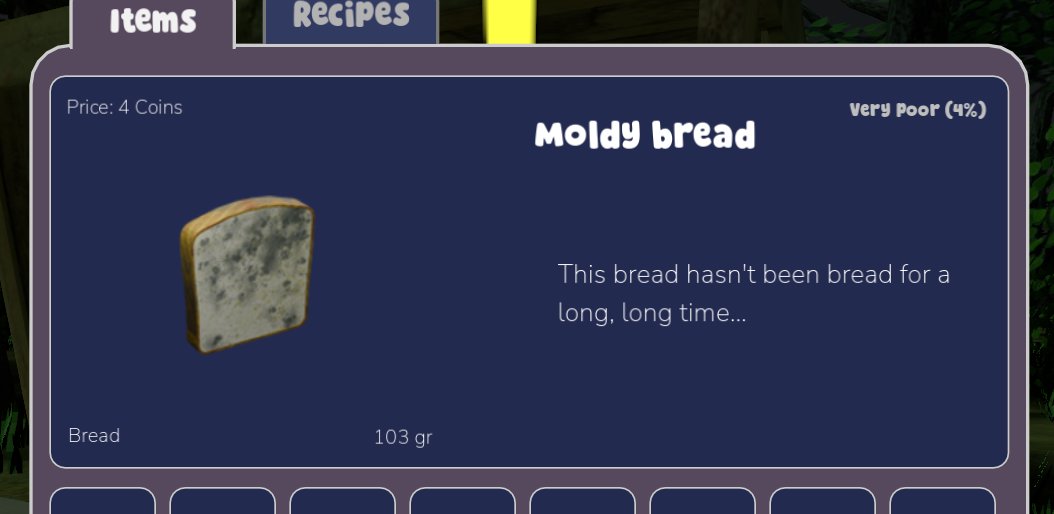 devpfrrr's tweet photo. Just a funny ingredient from the demo.

#indiegame #indiedev https://t.co/wAueioJXw9