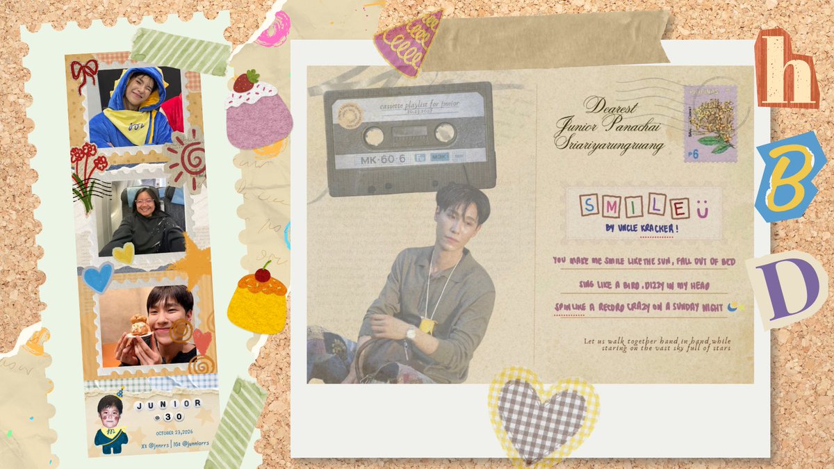 teerakjnnrrs's tweet photo. ʜᴀᴘᴘʏ ʙɪʀᴛʜᴅᴀʏ ᴊᴜ! 💛💙
@jnnrrs ◡̈ | #junniorrs ⋆𖦹 #Junior30thBDInFullBloom #Junniorrs30th
#SnapWithJuniorAt30 #AllForJuniorPlaylist #PostcardsForJunior https://t.co/C35FEaxMTk