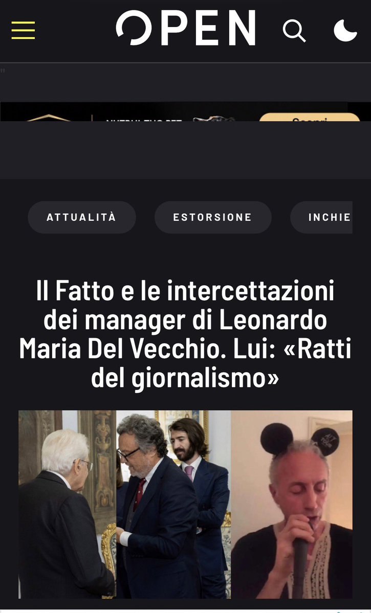 enricatozzi10's tweet photo. #open oggi pubblica esternazioni del giovane #lmdv  che da’ del ratto a #travaglio reo aver pubblicato intercettazioni sul perché #orfeo a #qn https://t.co/RvxArCDFJv