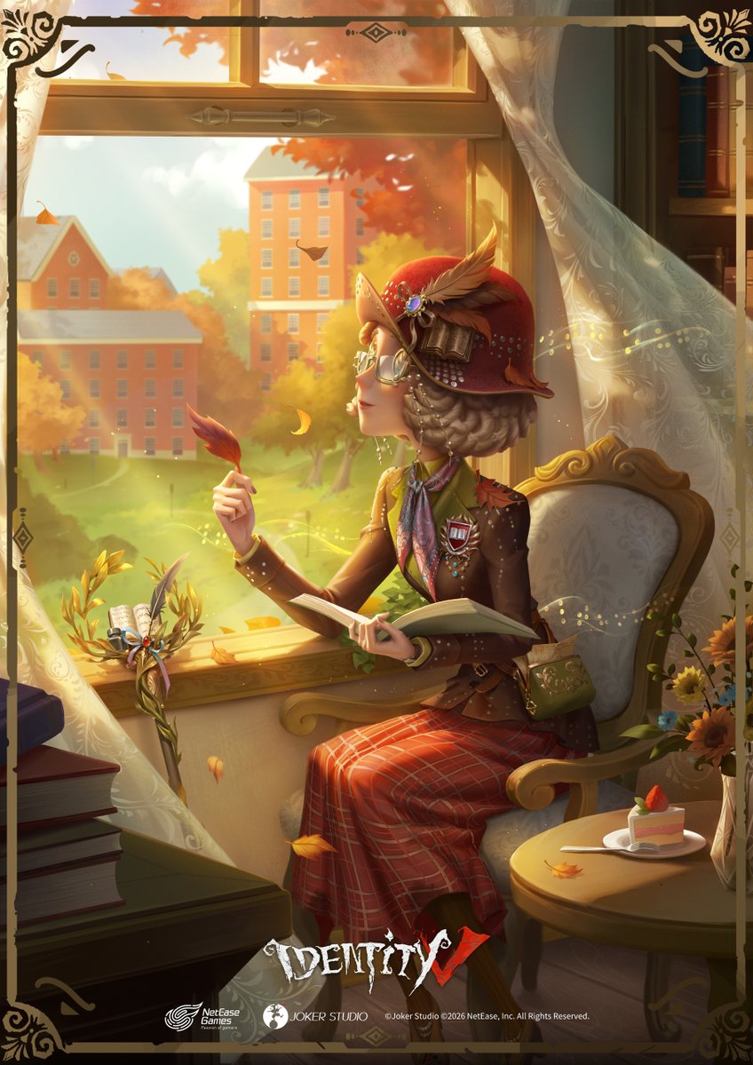 GameIdentityV's tweet photo. Dear Visitors,
A single turning point changed everything. 
The future she longed for unfolds like a story written on the pages of a book... 📖✨
Helena's new ONCE Series A Costume is coming! Get it on December 10~
#IdentityV #ONCE https://t.co/at9rjy48pg