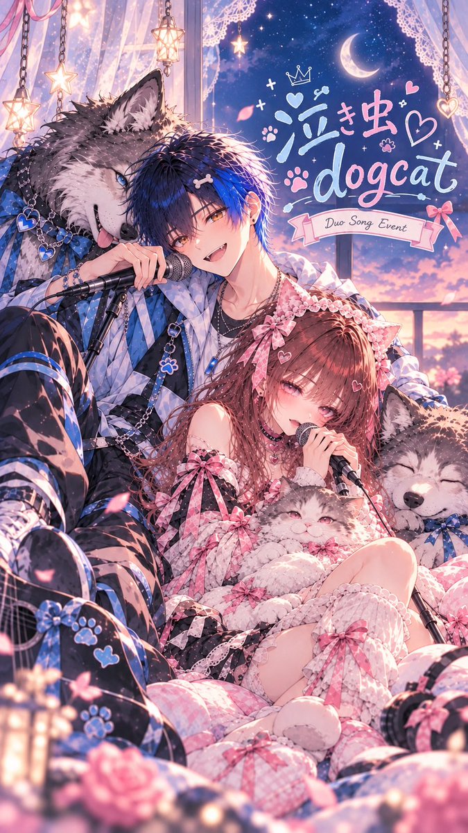 NyanOtr's tweet photo. 10月27日~ デュオソングイベント
-絆-部門 にizu️🩵ᩚ︎︎︎︎☁（@izuu9no ）くんとゆるふぁいで出ます❕
目指すは達成(՞⸝⸝ɞ̴̶̷ ·̫ ‹⸝⸝)ಣ✨️
ちーむ「泣き虫dogcat🐾໊」
さらは歌枠の人ではないけど期間中、カラオケ枠でもできたらいいななんて思ってます…！良かったら遊びに来てね♩ https://t.co/RyJtOorH0k