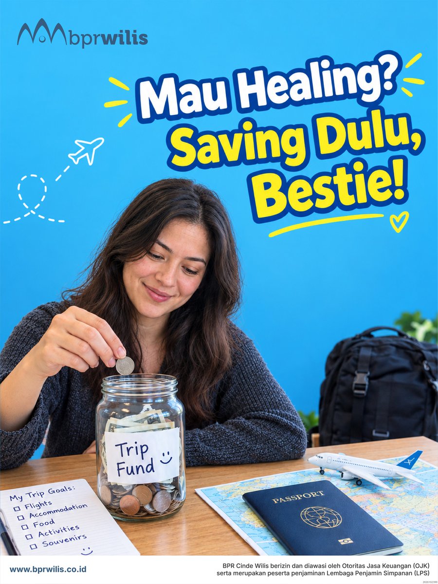 bprwilis's tweet photo. 📌 Syarat dan ketentuan berlaku.
📱 Info &amp; Konsultasi: 0811 3263 33 (Tabungan)
🔗 Informasi Produk:
Tabungan Rencana Ceria 👉 https://t.co/9ZsTbWSNga

#bprwilis #tangguhterpercaya #jatim #jember #tabungan #tabunganrencanaceria #LiburanNyaman #TipsNabung #PerencanaanKeuangan https://t.co/DhzDohFOLw