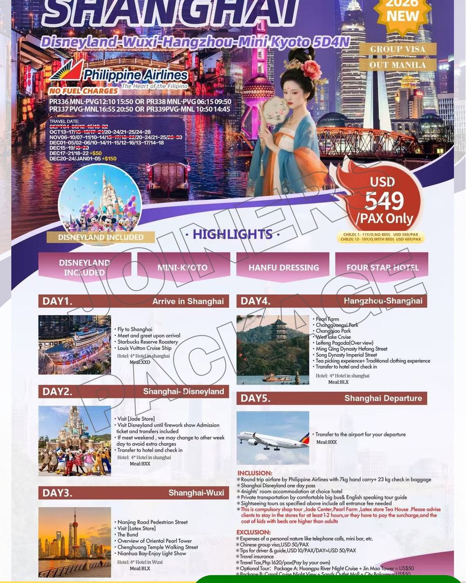 lisicki2009's tweet photo. Ready to explore Shanghai and meet new travel friends? Join our Joiner’s Package for seamless travel, curated experiences, and unforgettable memories. Exclusions and date surcharges may apply. https://t.co/bgFQlT63EI
