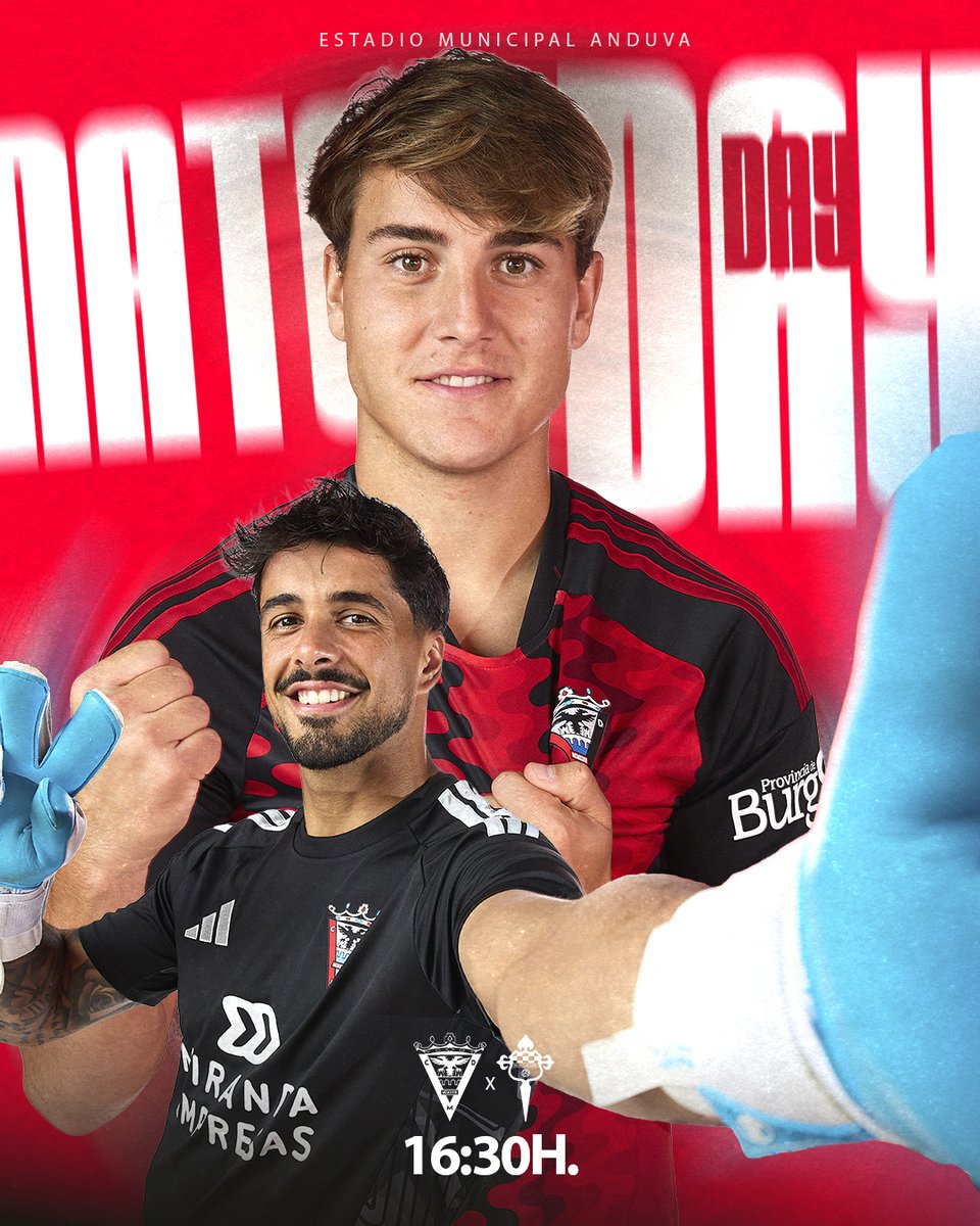 CDMirandes's tweet photo. ❤️🖤 𝗠𝗔𝗧𝗖𝗛𝗗𝗔𝗬   

🆚 @racingferrolsad 
🏟️ Estadio Municipal #Anduva
⌚️ 16:30H. https://t.co/TFBLzc9s7d